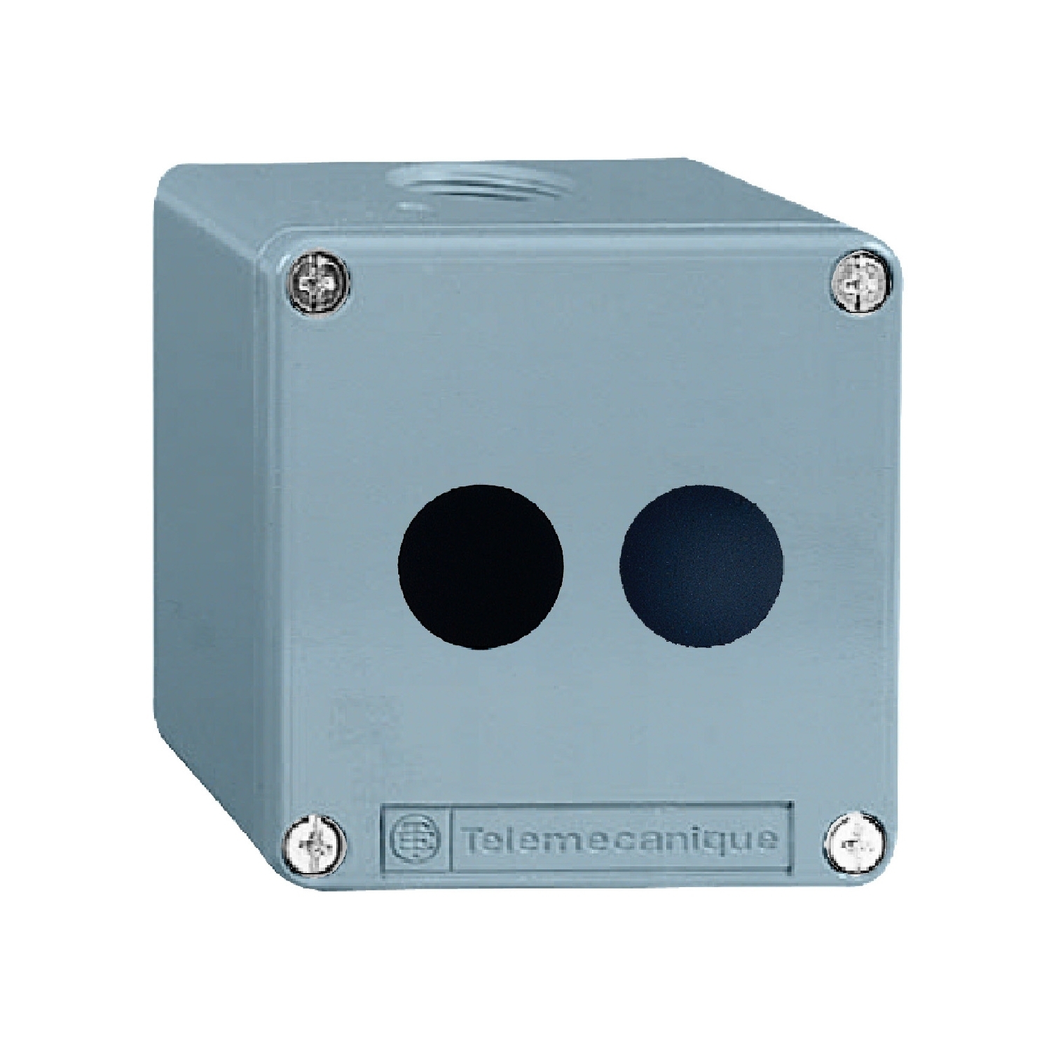 XAPG29202 Harmony 2-Cutout Empty Control Station Enclosure, For Use With XAPG 22 mm Control and Signaling Unit, 4/13/IP65/IP657 NEMA Rating, -25 to 70 deg C, Die Cast Zinc, Gray