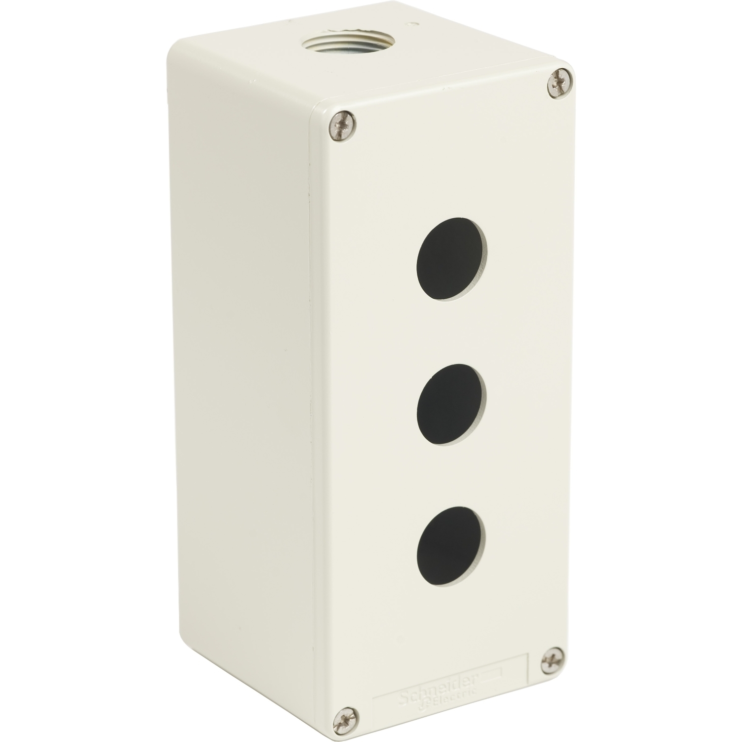 XAPG39503 XAP 3-Cutout Empty Control Station Box, For Use With XAPM 22 mm Control and Signaling Unit, IP65 NEMA Rating, -25 to 70 deg C, Die Cast Zinc, Gray