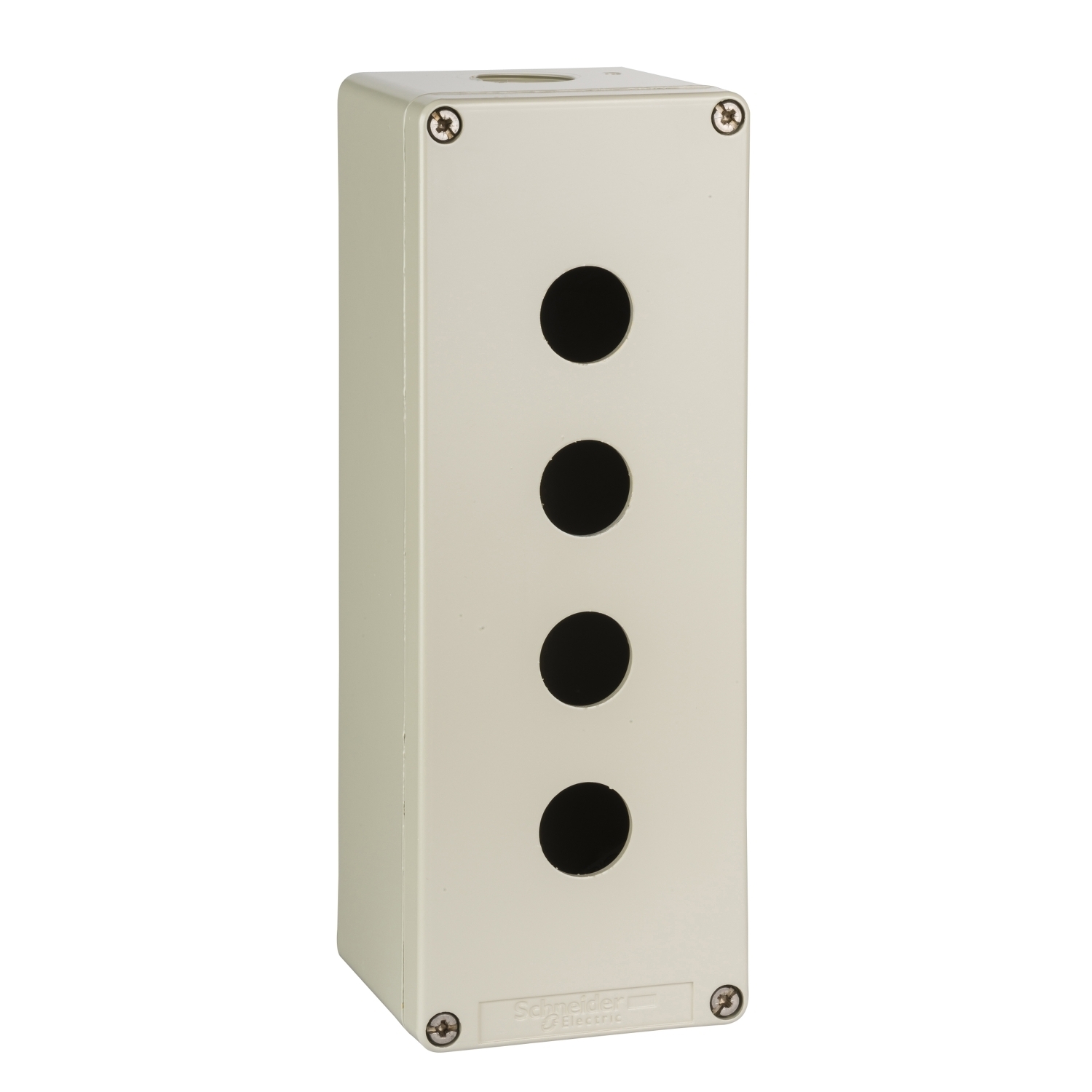 XAP Harmony XAPG49504 4-Cutout Empty Control Station, For Use With XAPG 22 mm Control and Signaling Unit, NEMA 4/13/IP65/IP657 NEMA Rating, -25 to 70 deg C, Die Cast Zinc Alloy, Gray