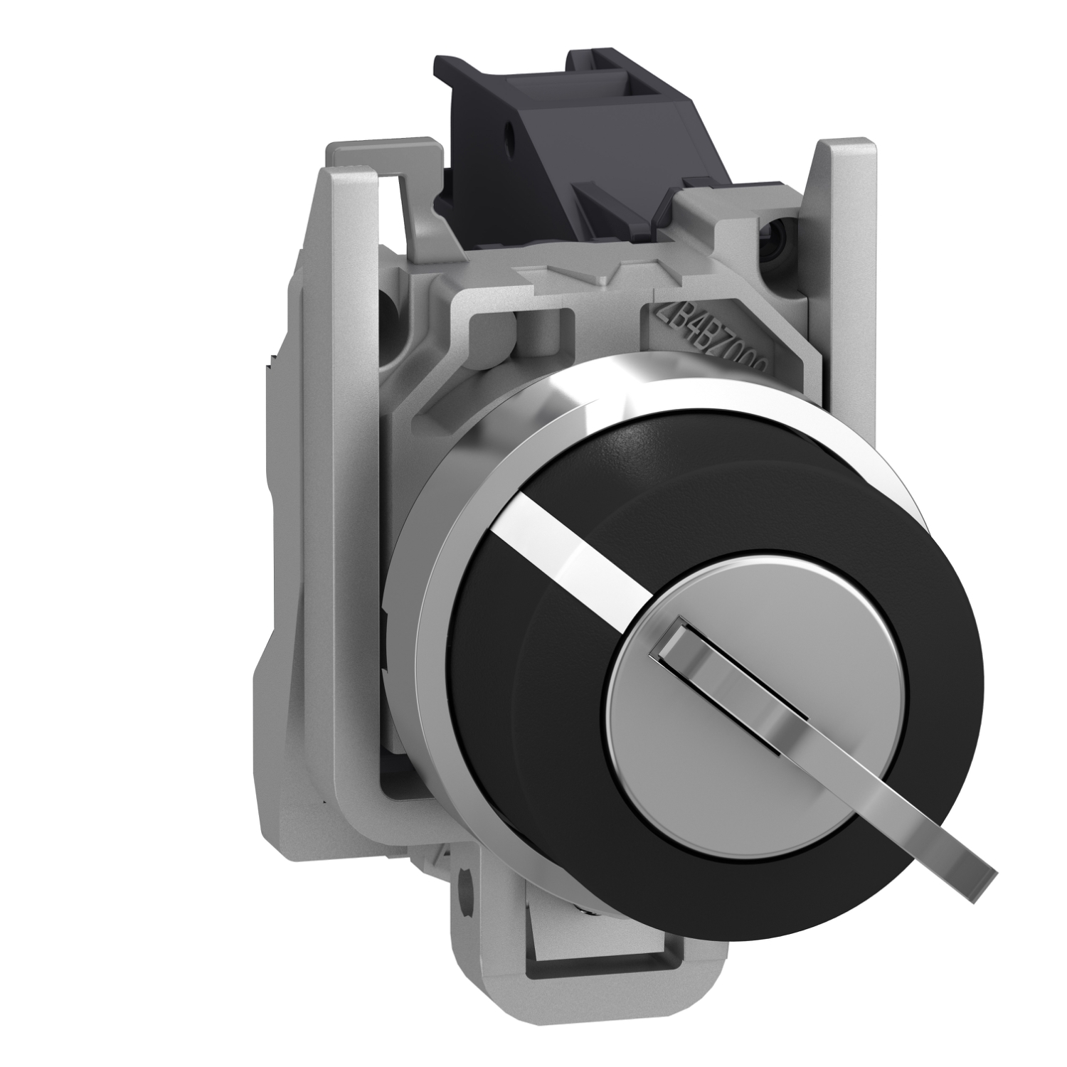 XB4BG21 Harmony Non-Illuminated Selector Switch, 22 mm, 1NO Contact, Keyed Operator, Black