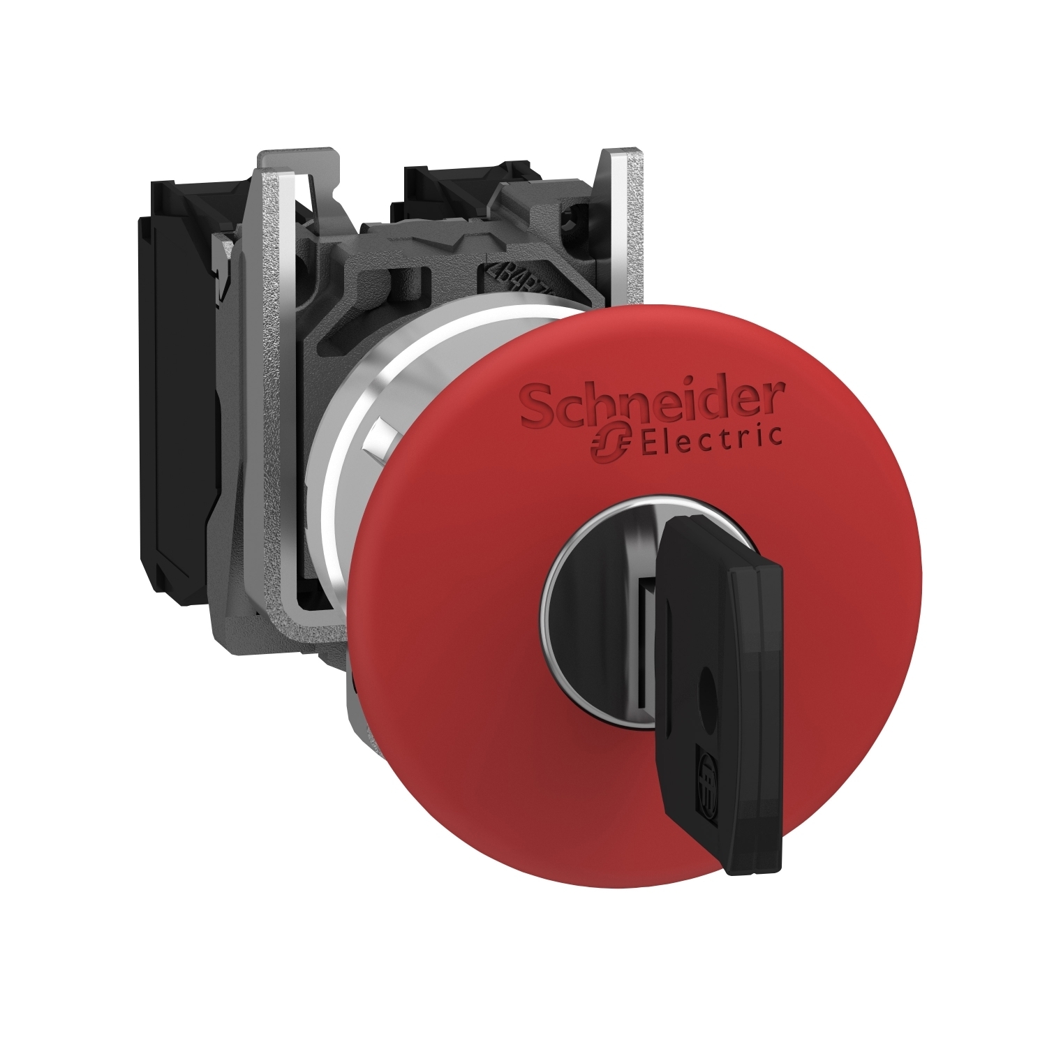 XB4BS9445 Harmony Non-Illuminated Pushbutton Operator, 22 mm, 1CO SPDT Contact, Red