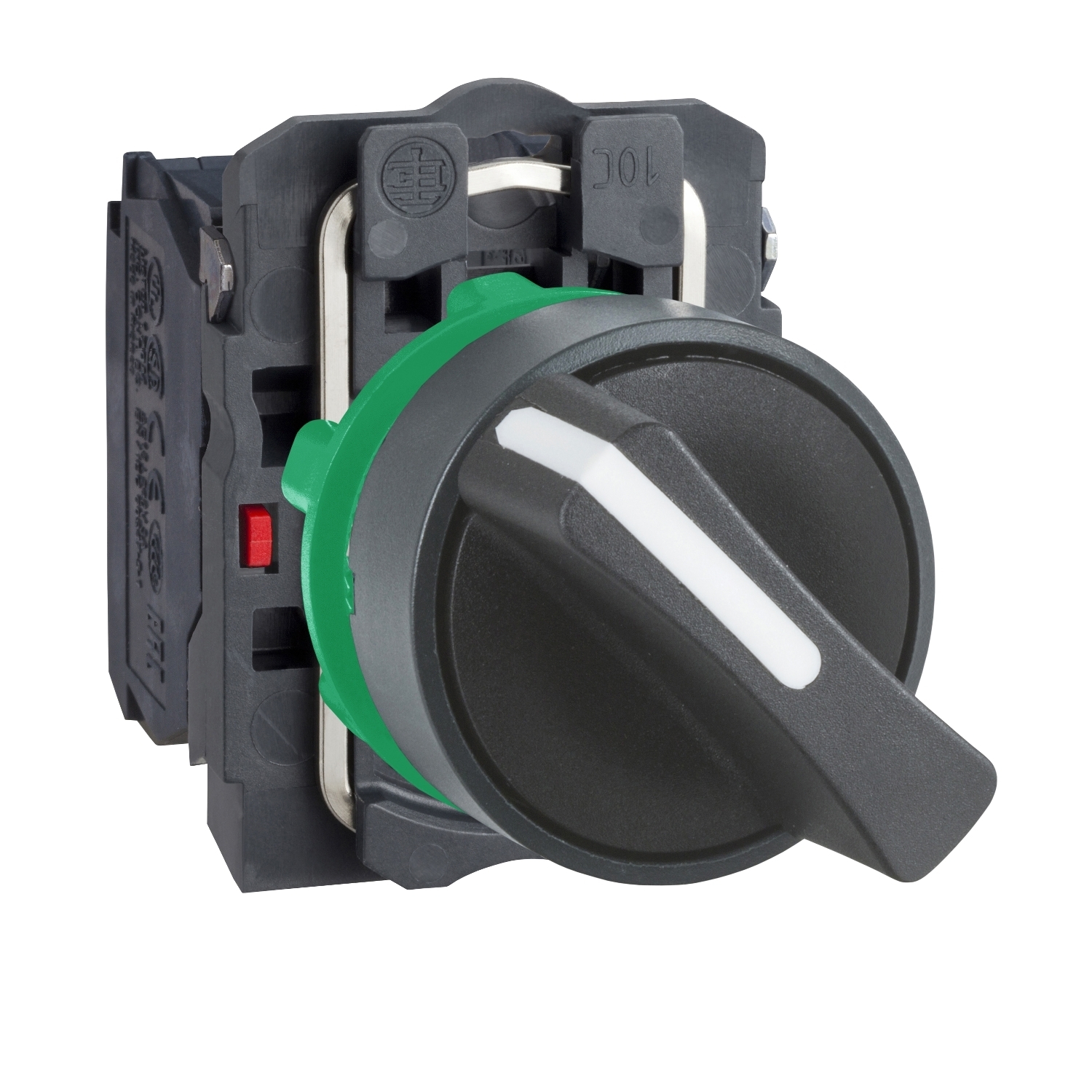 XB5AD25 Harmony Modular Non-Illuminated Selector Switch, 22 mm, 1NO-1NC Contact, Slow Break Contact, Lever Operator, Black