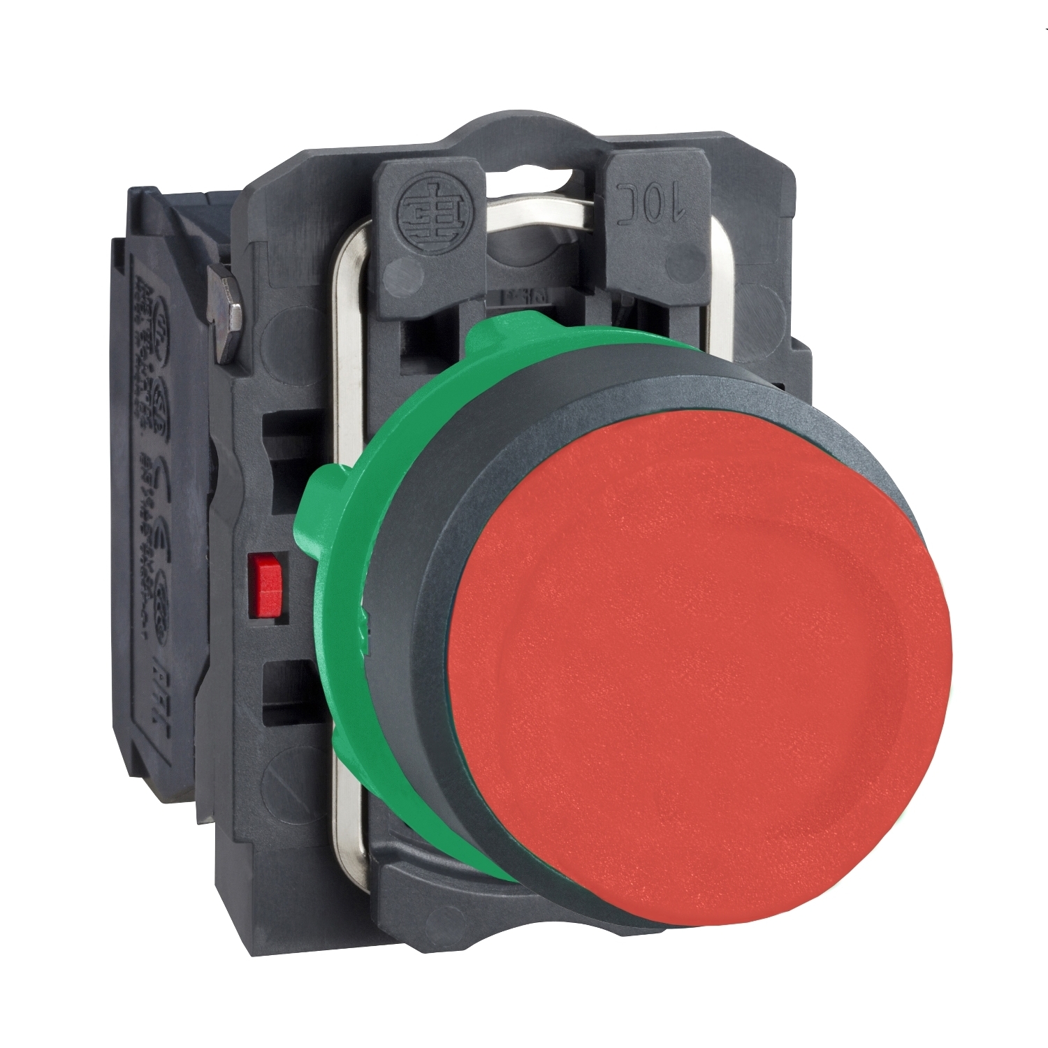XB5AL42 Harmony Non-Illuminated Pushbutton, 22 mm, 1NC Contact, Red