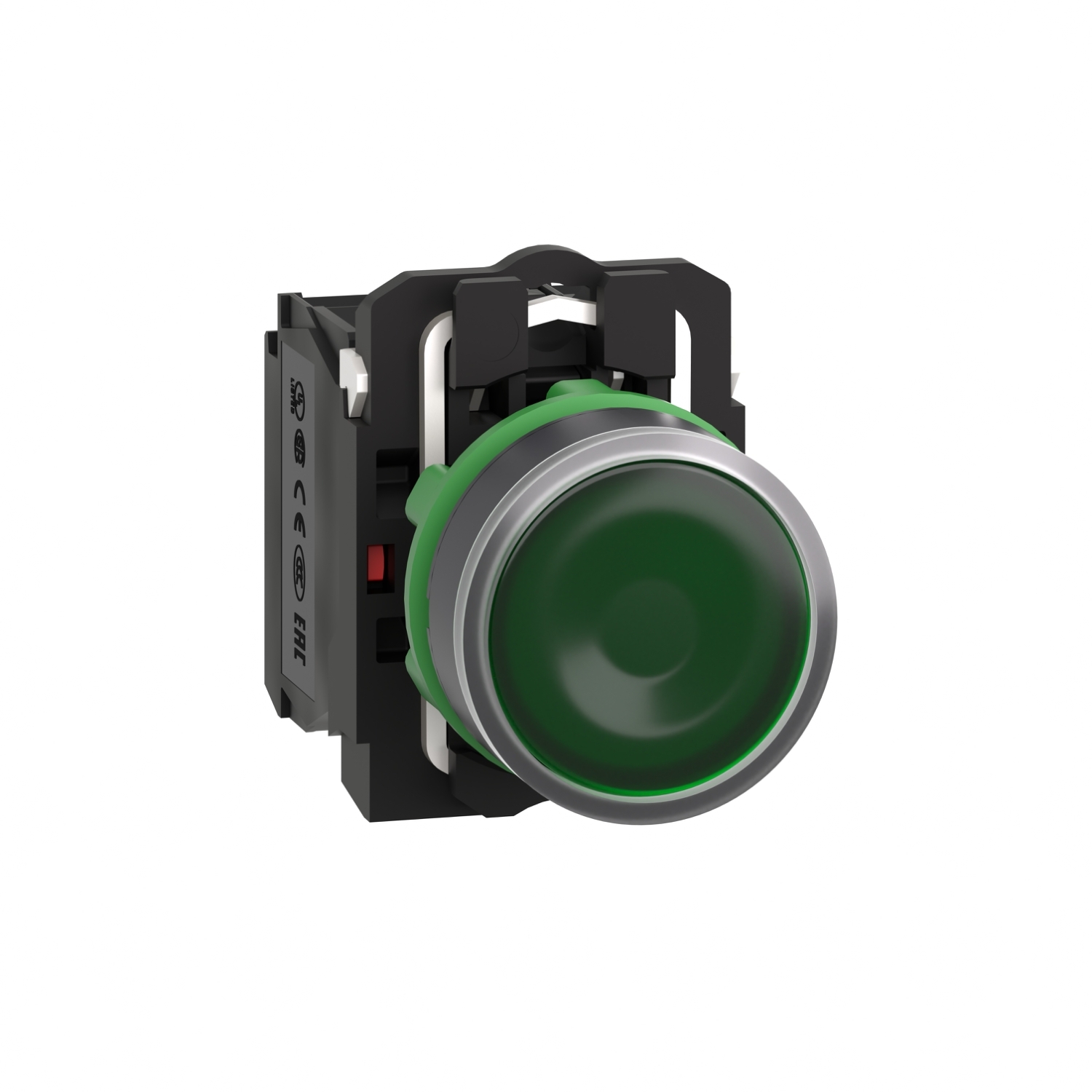XB5AW33B5 Harmony Complete Multiple Headed Illuminated Pushbutton, 22 mm, 1NO-1NC Contact, Flush Operator, Green