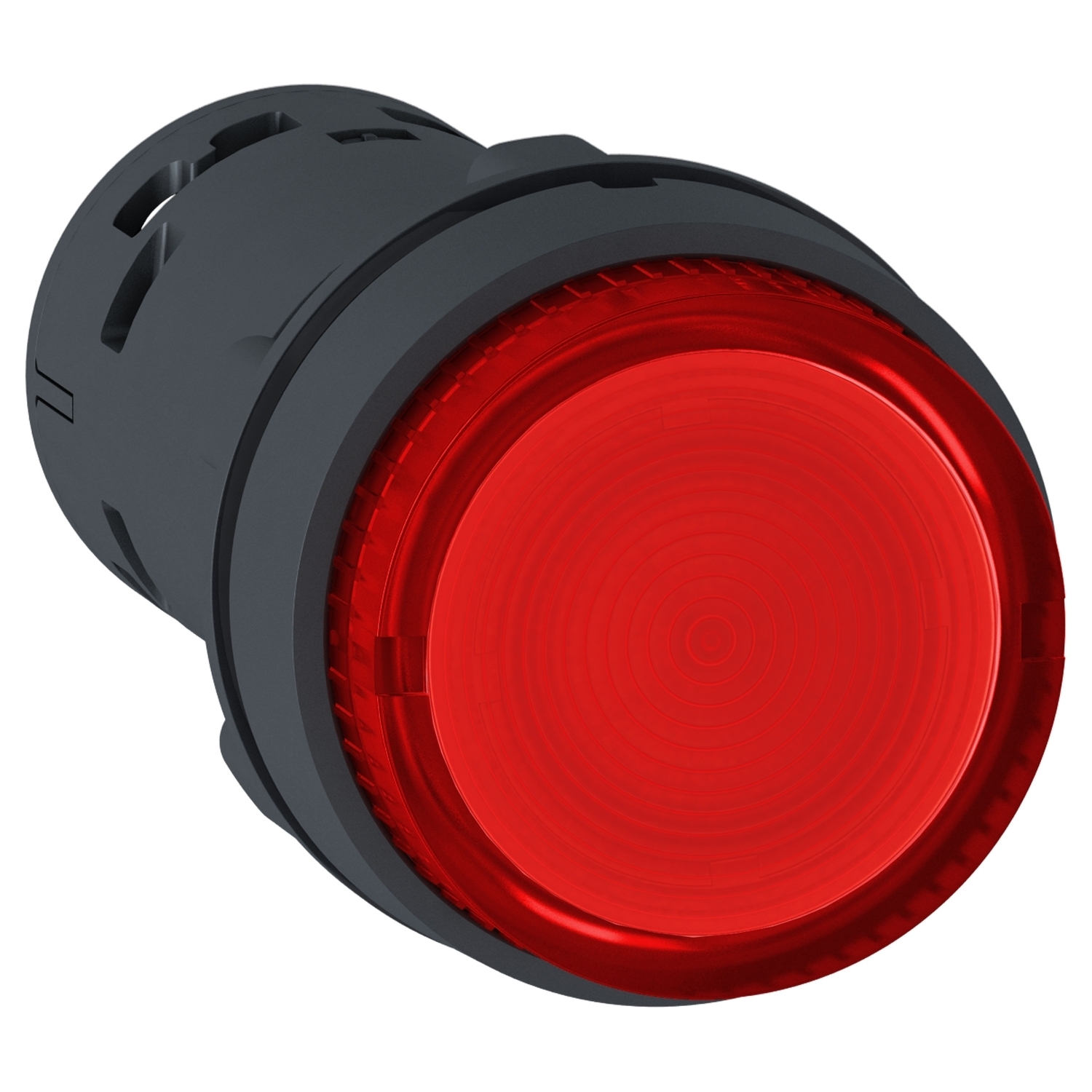 XB7NW34B1 Harmony Monolithic Round Unmarked Illuminated Pushbutton With Plain Lens, 22 mm, 1NO Contact, Slow Break Contact, Red