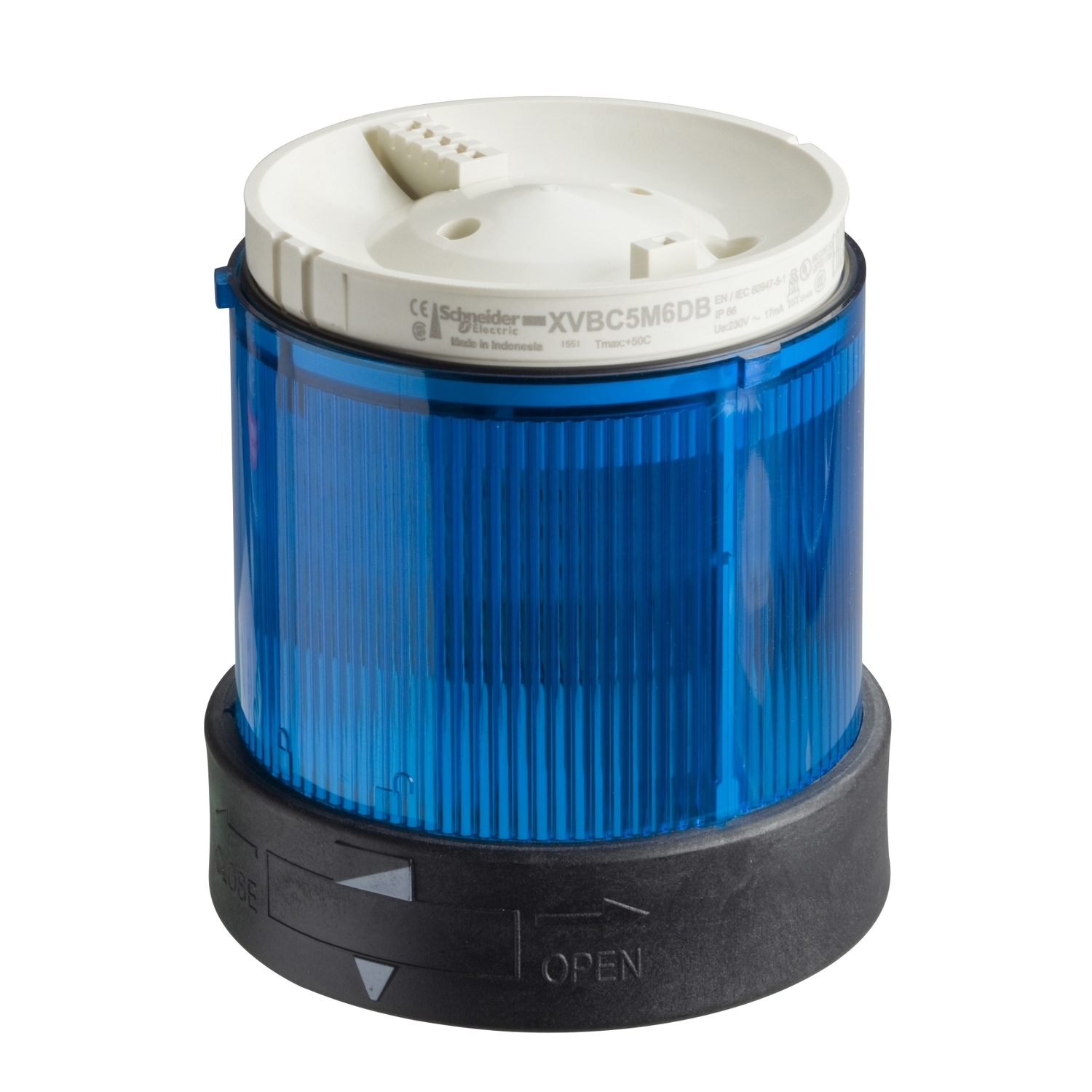 XVBC36 Harmony Illuminated Beacon, 250 VAC, LED/Incandescent Lamp, 70 mm Dia, Panel Mount, Blue