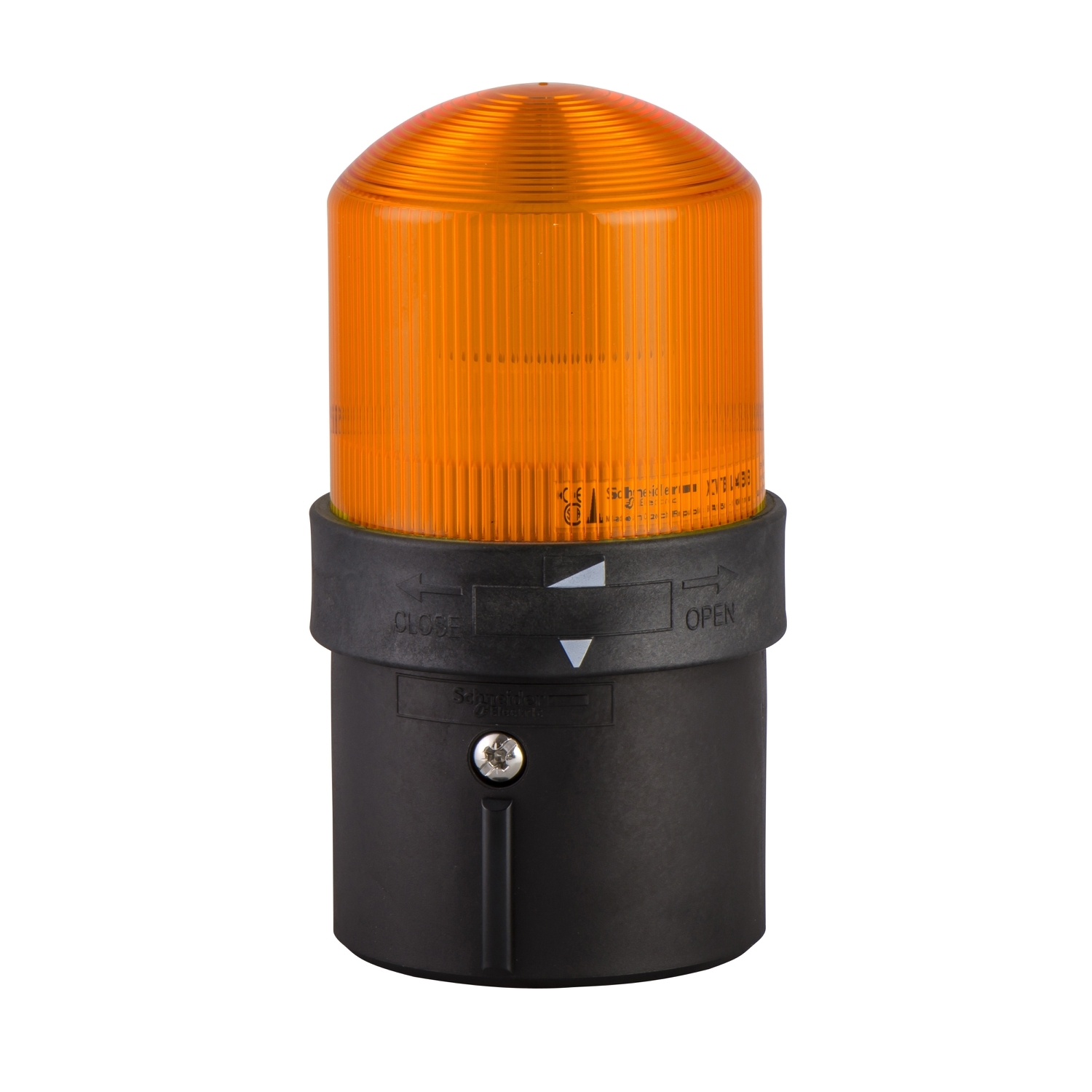 XVBL4M5 Harmony Illuminated Complete Indicating Beacon, 48 to 230 V AC, Incandescent Lamp, 70 mm Dia, Surface Mount, Orange Lens