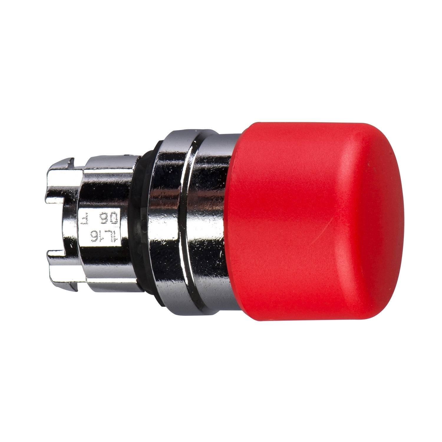 ZB4BC44 Harmony Mushroom Non-Illuminated Spring Return Standard Unmarked Pushbutton Head, 30 mm W x 22 mm D x 52 mm H, Round Shape, Metal, Red