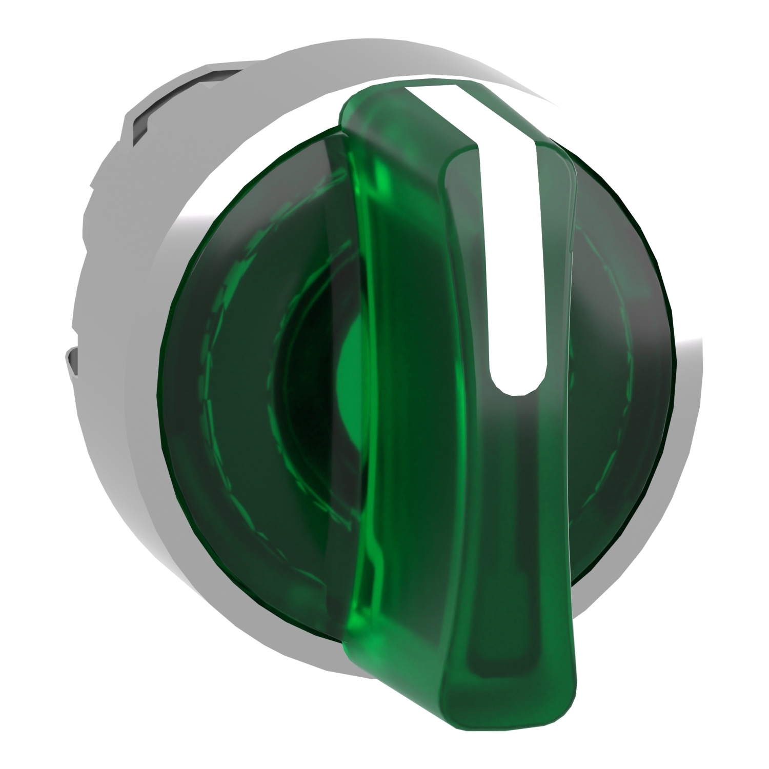 ZB4BK1333 Harmony Illuminated Selector Switch Operator, 22 mm, Round Operator, 3 Positions, Green