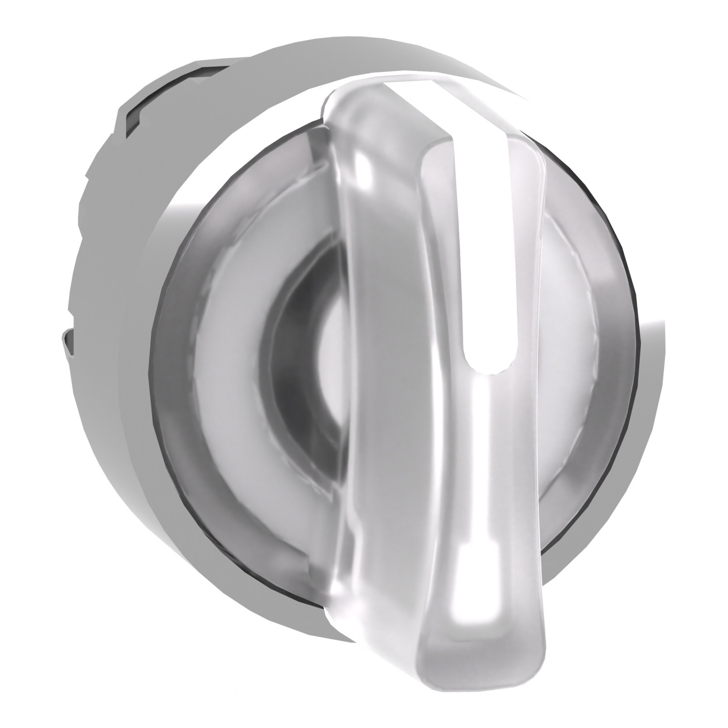 ZB4BK1513 Harmony Illuminated Selector Switch Operator, 22 mm, Round Operator, 3 Positions, White