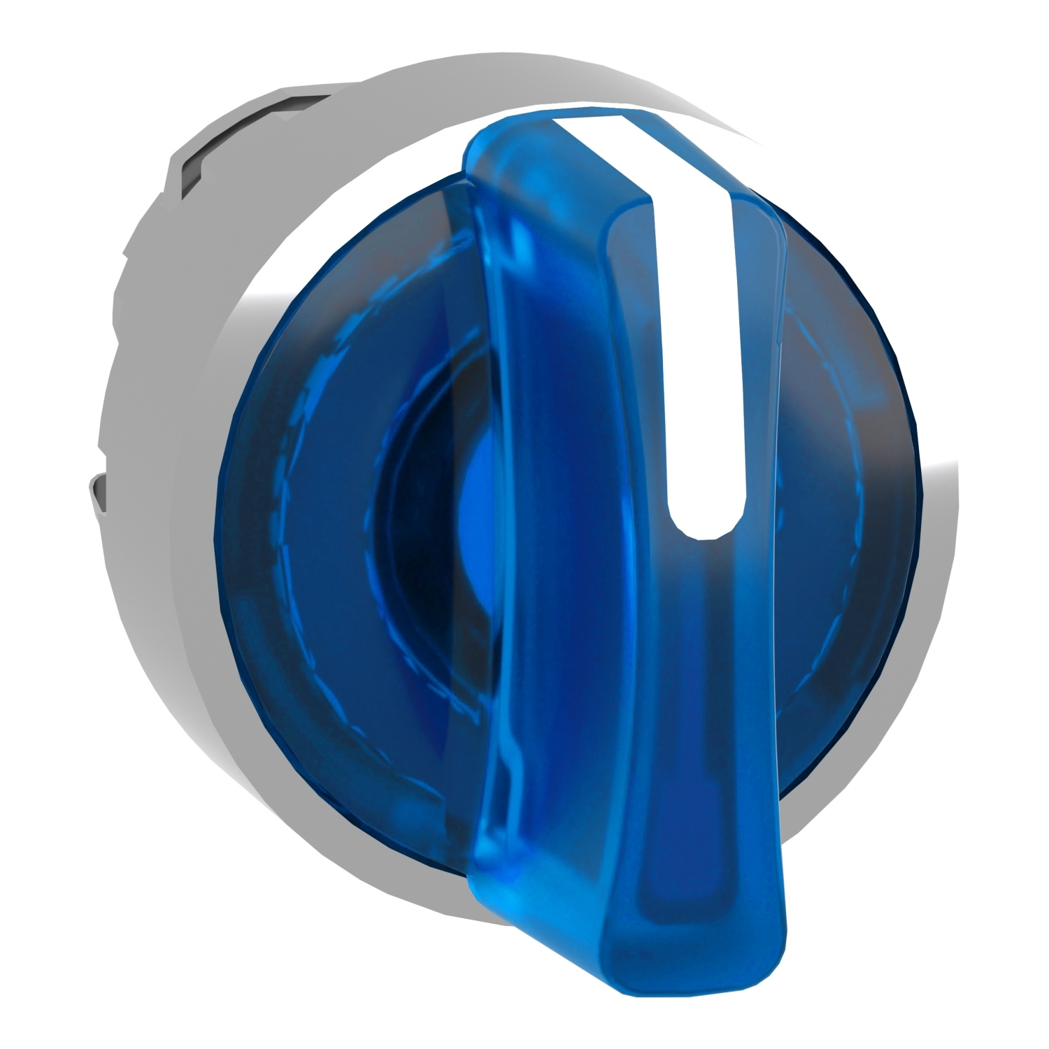 ZB4BK1563 Harmony Round Illuminated Selector Switch Operator, 22 mm, Knob Operator, 3 Positions, Blue
