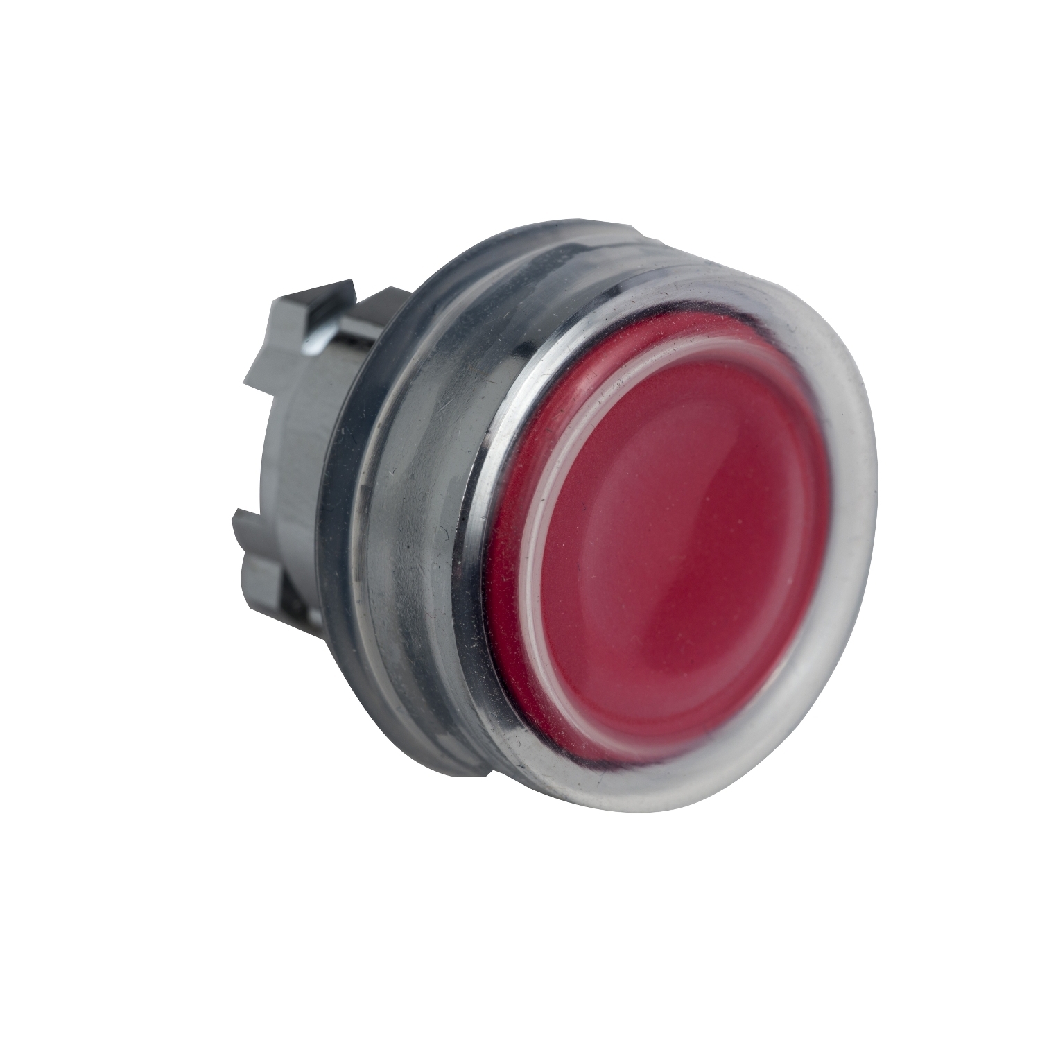 ZB4BPA4 Harmony Flush Momentary Non-Illuminated Silicone Boot Standard Unmarked Pushbutton Head, 22 mm Dia, Round Shape, Metal, Red