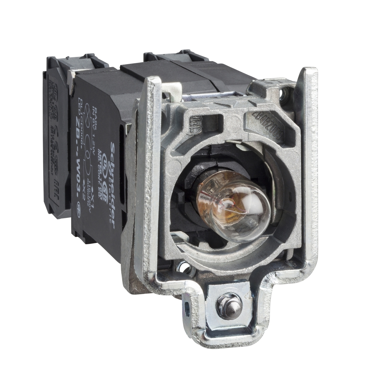 ZB4BW045 Harmony Standard Head Light Block Assembly, 22 mm, Incandescent Lamp, 220 to 240 V AC, Screw Clamp Terminal