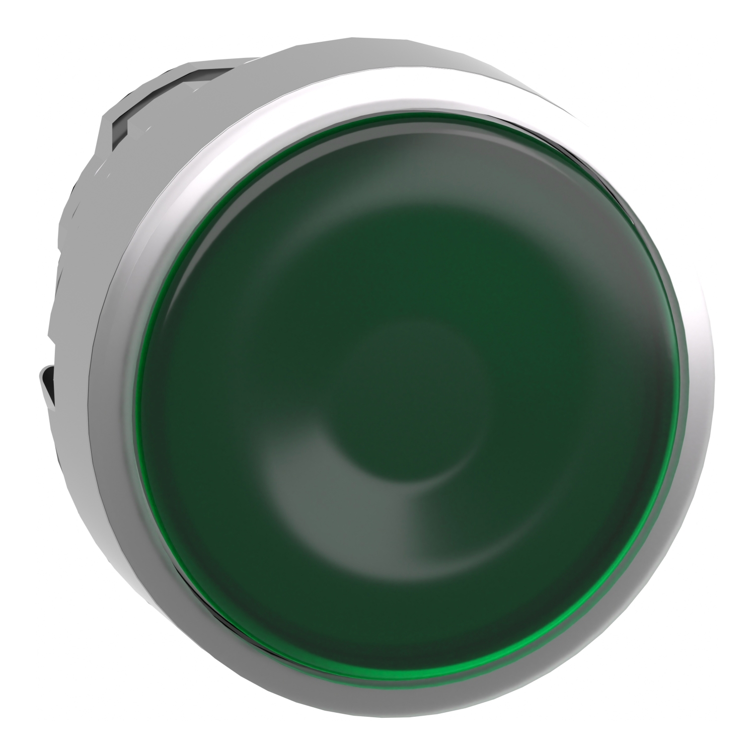 ZB4BW333 Harmony Illuminated Pushbutton Head Operator, 22 mm Dia, Round Shape, Metal, Green