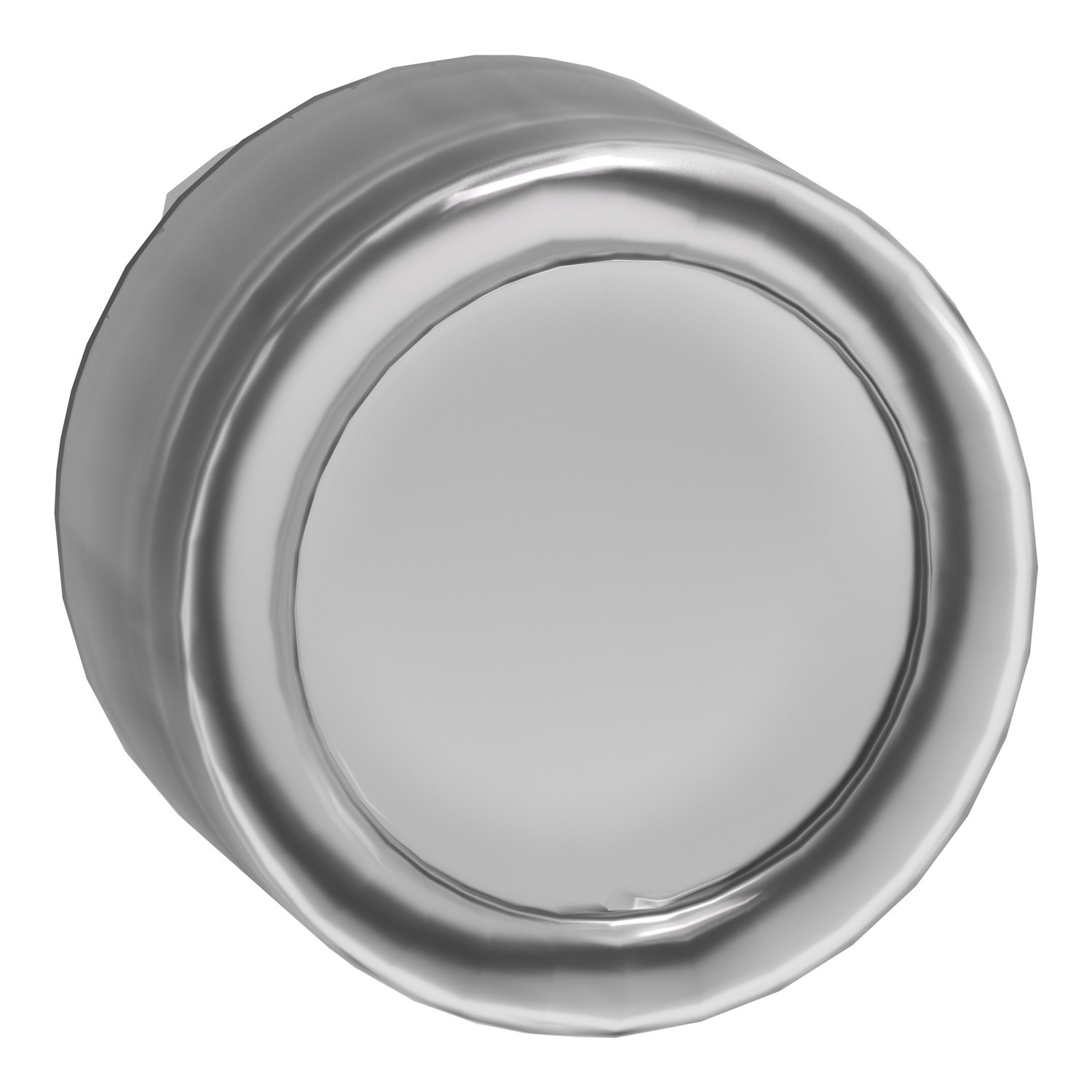 ZB4BW513 Harmony Flush Illuminated Mushroom Spring Return Standard Unmarked Pushbutton Head, 29 mm W x 22 mm D x 30 mm H, Round Shape, Metal, White