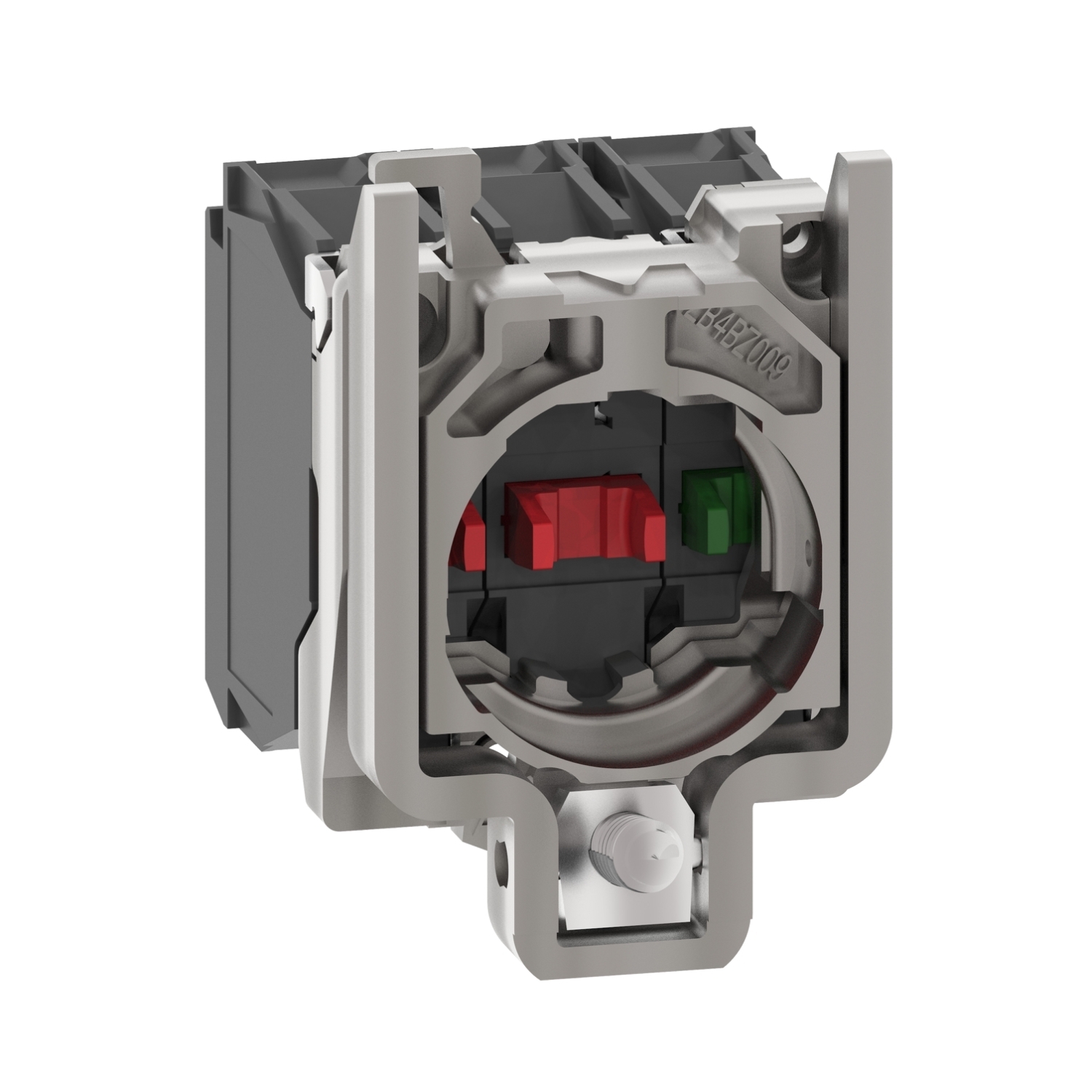 ZB4BZ141 Harmony Complete Body/Contact Assembly, 22 mm, 1NO-2NC Contact, 10 A at 600 V AC Contact, Silver Alloy Contact, Momentary Action