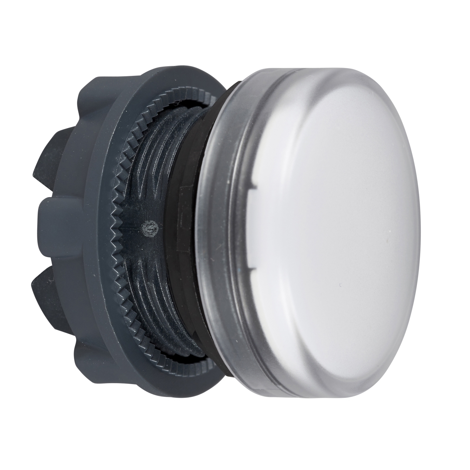 ZB5AV01 Harmony Pilot Light Head With Plain Lens, 29 mm W x 22 mm D x 31 mm H, Round Shape, White