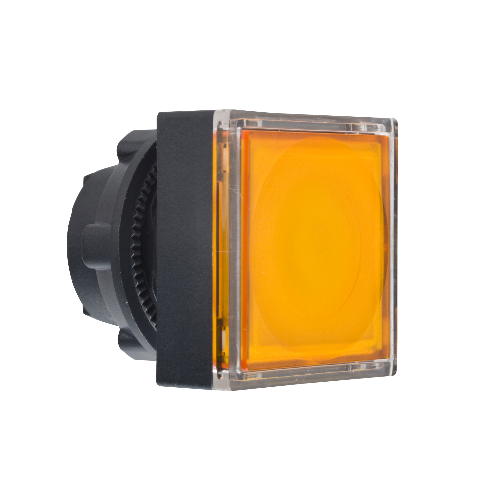 ZB5CW353 Harmony Flush Illuminated Spring Return Standard Unmarked Pushbutton Head With Integral LED, 22 mm, Squared Shape, Plastic, Orange