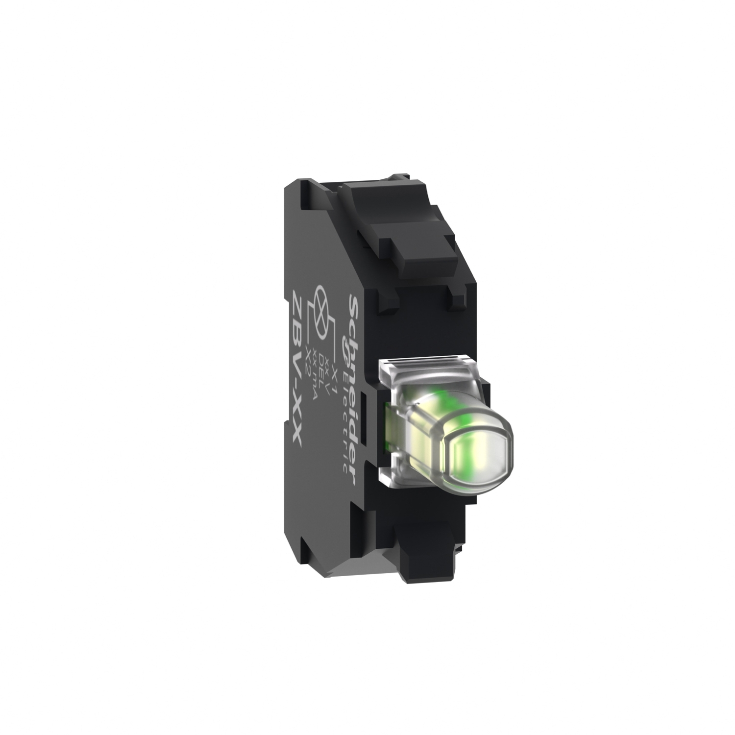ZBVG1 Harmony Light Module, 22 mm Dia, LED Lamp, 110 to 120 V AC, Screw Clamp Terminal, White