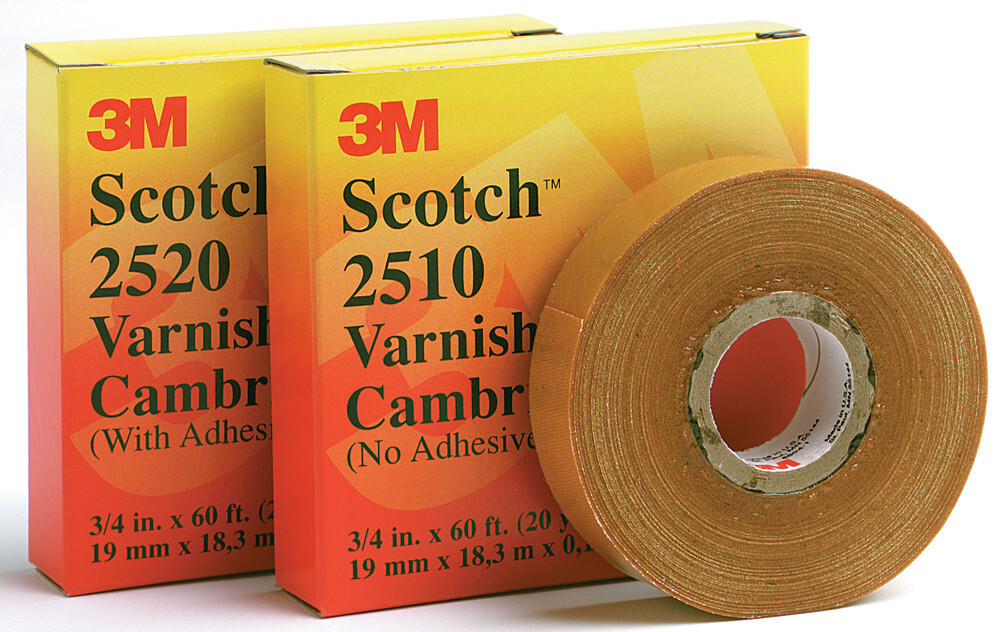 7000132185 Scotch Insulating Varnished Cambric Electrical Tape 2510, 3/4 inch x 36 yd, Yellow