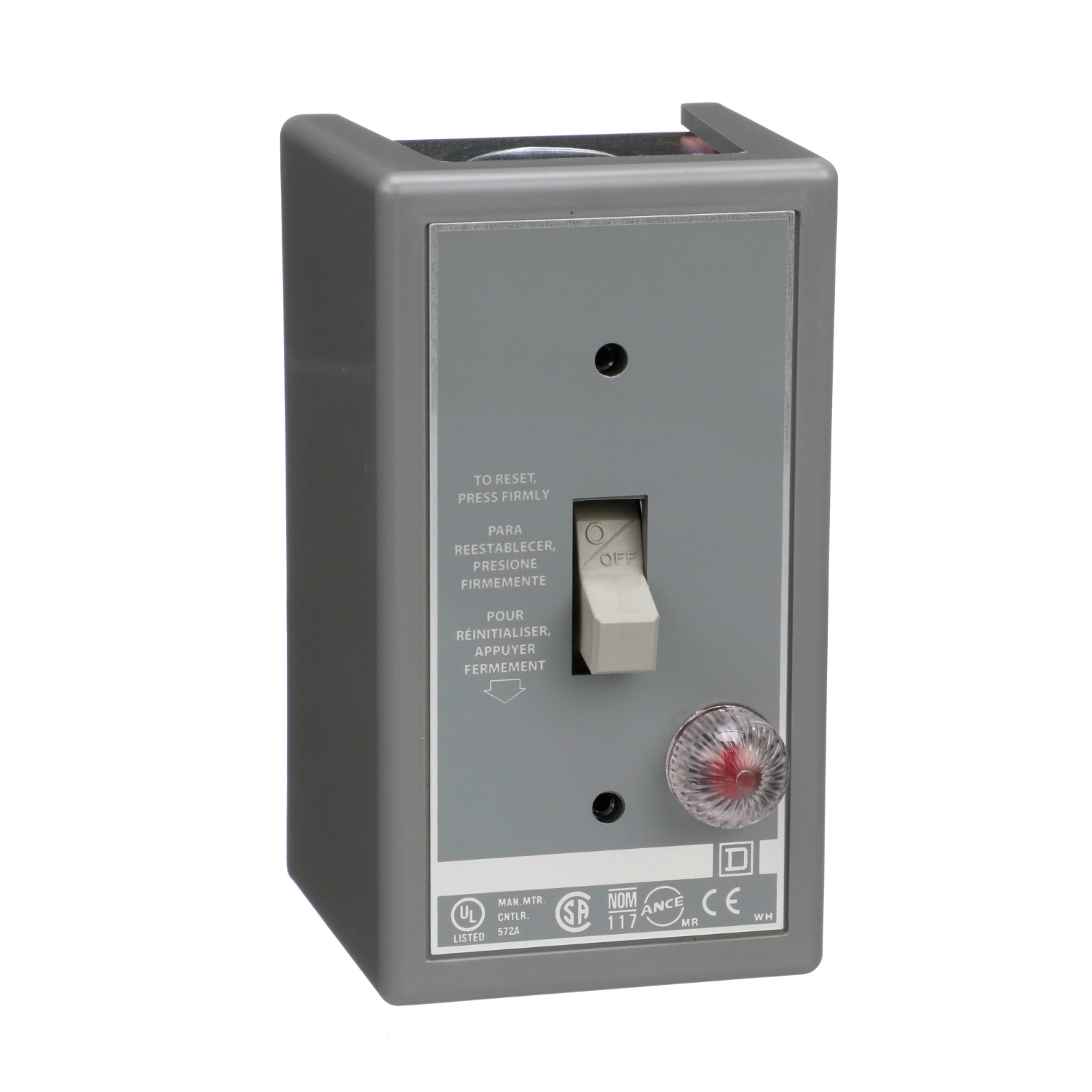 2510FG2P Type F Fractional Horsepower Non-Reversing Standard Single Unit Manual Starter, 2 Poles, NEMA 1 Enclosure