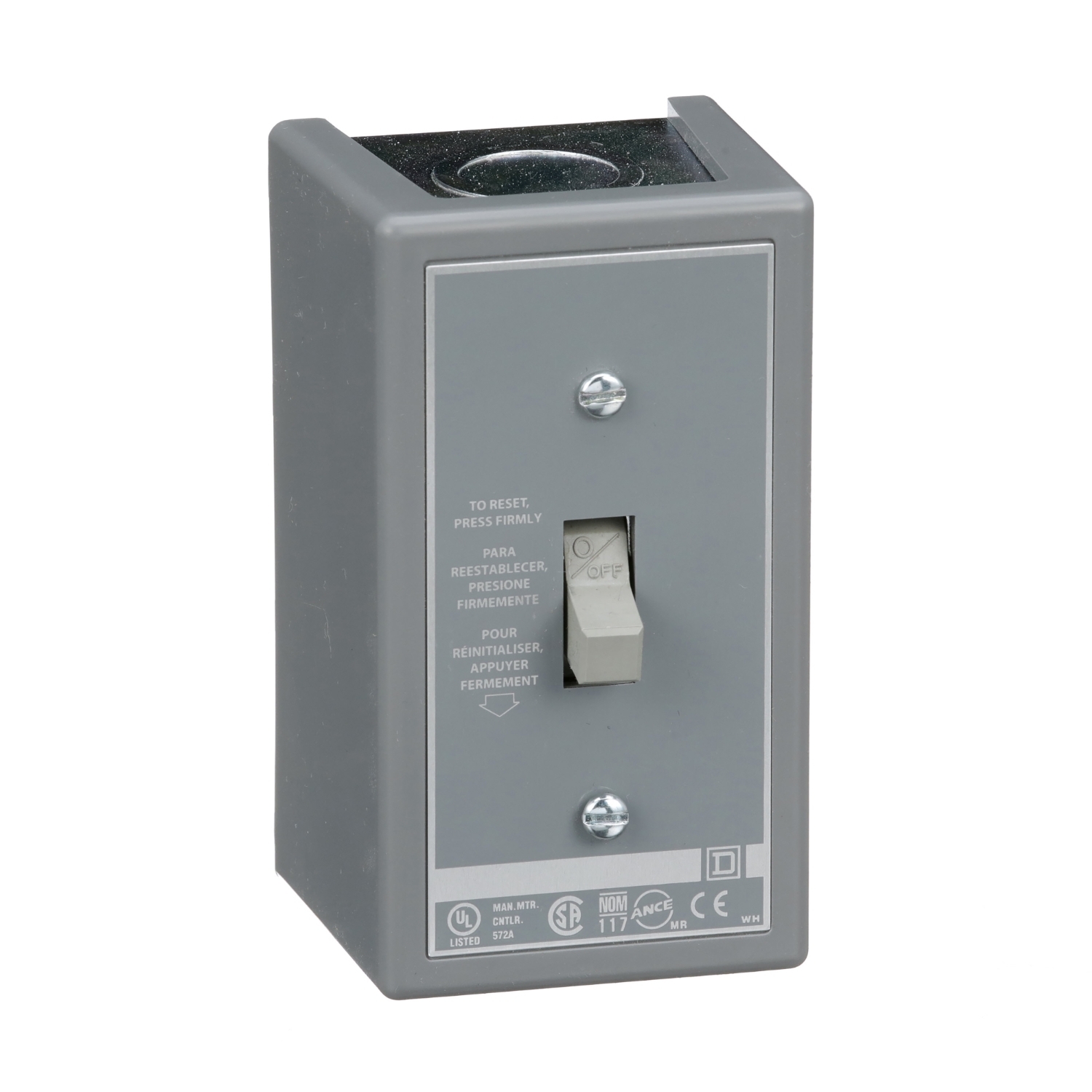 2510FG5 Type F Fractional Horsepower Non-Reversing Standard Single Unit Manual Starter, 1 Pole, NEMA 1 Enclosure
