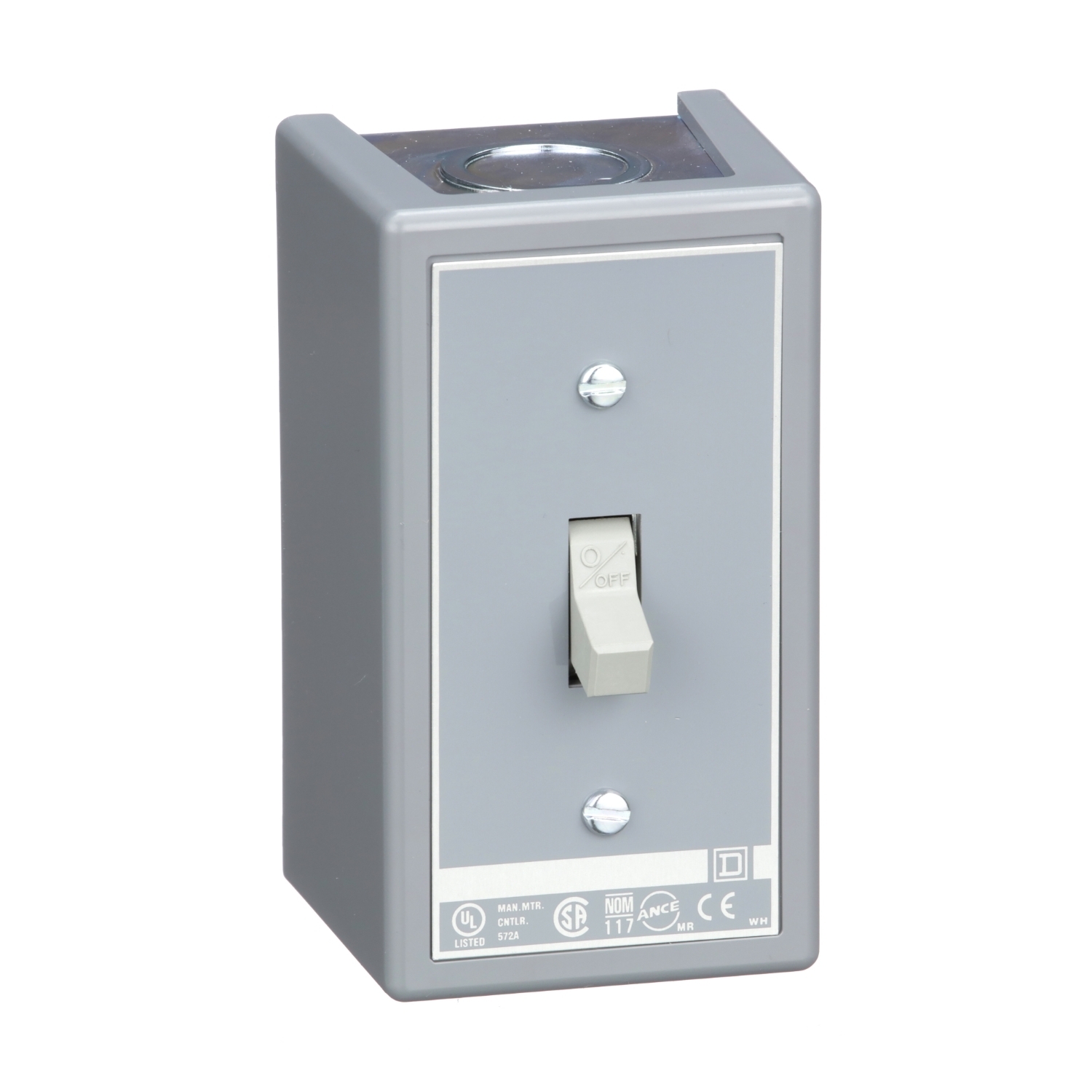 2510KG1 Type K 1-ph 1-Unit Standard Manual Switch, 600 VAC, 230 VDC, 30 A, 1 hp at 90 VDC/1-1/2 hp at 230 VDC/2 hp at 115 VAC/115 VDC/230 VAC/3 hp at 460 VAC/575 VAC Power Rating