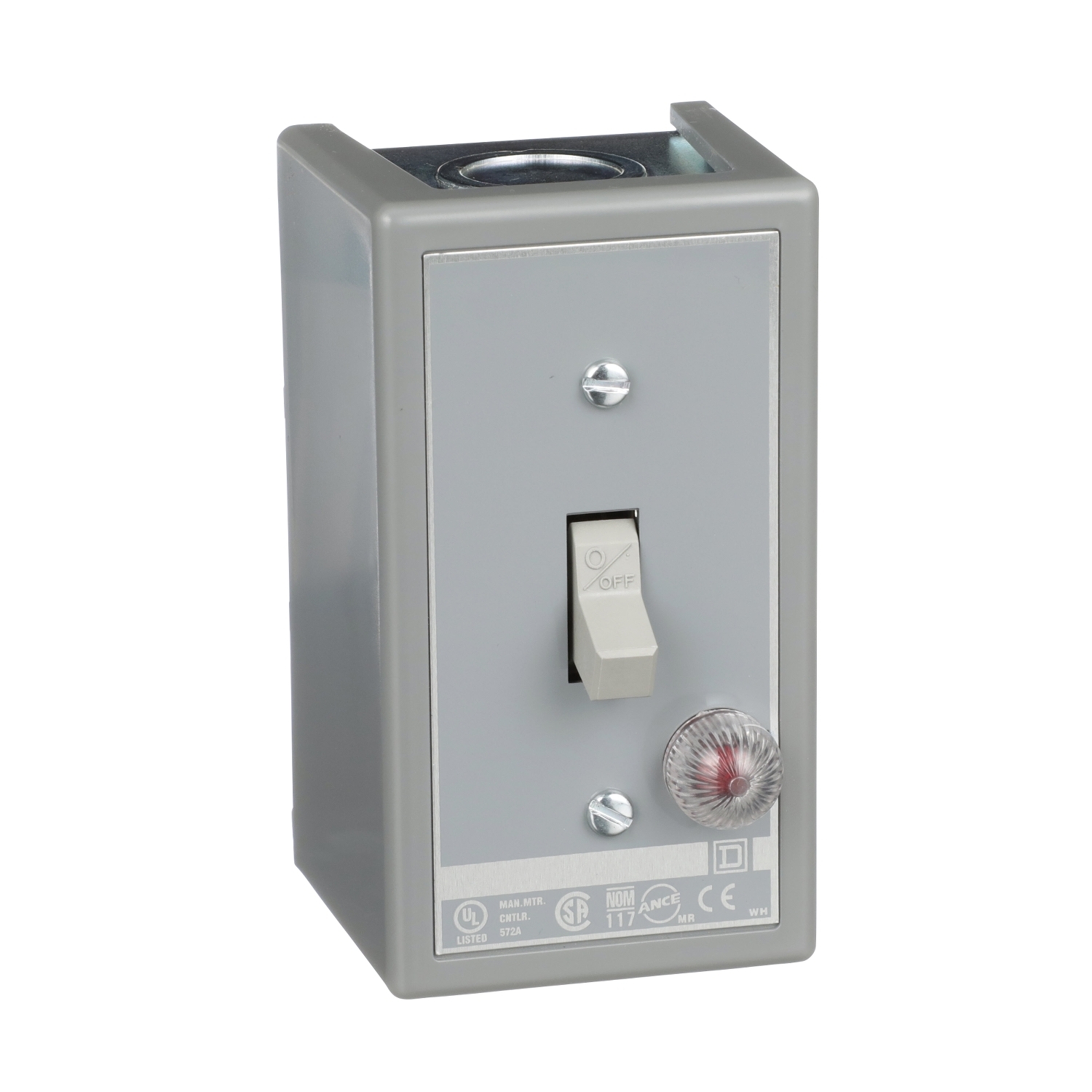 2510KG2B 3-Phase Type K Manual Switch, 600 V AC/230 V DC, 30 A, 2 hp at 115 VAC/7-1/2 hp at 230 VAC/10 hp at 460/575 VAC Power Rating