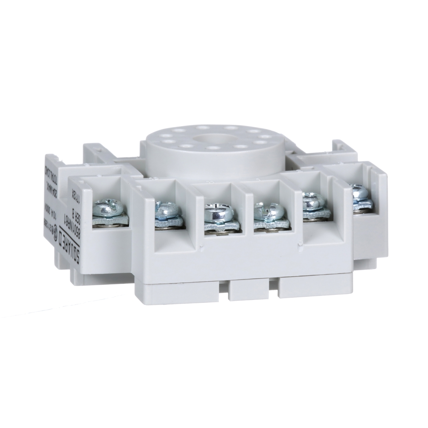 8501NR61 8501N Type K Plug-In Relay Socket, 600 V AC, 5/10/15 A, For Use With 8501KPR13XXX and 8501KPDR13XXX Relay, 11 Pin