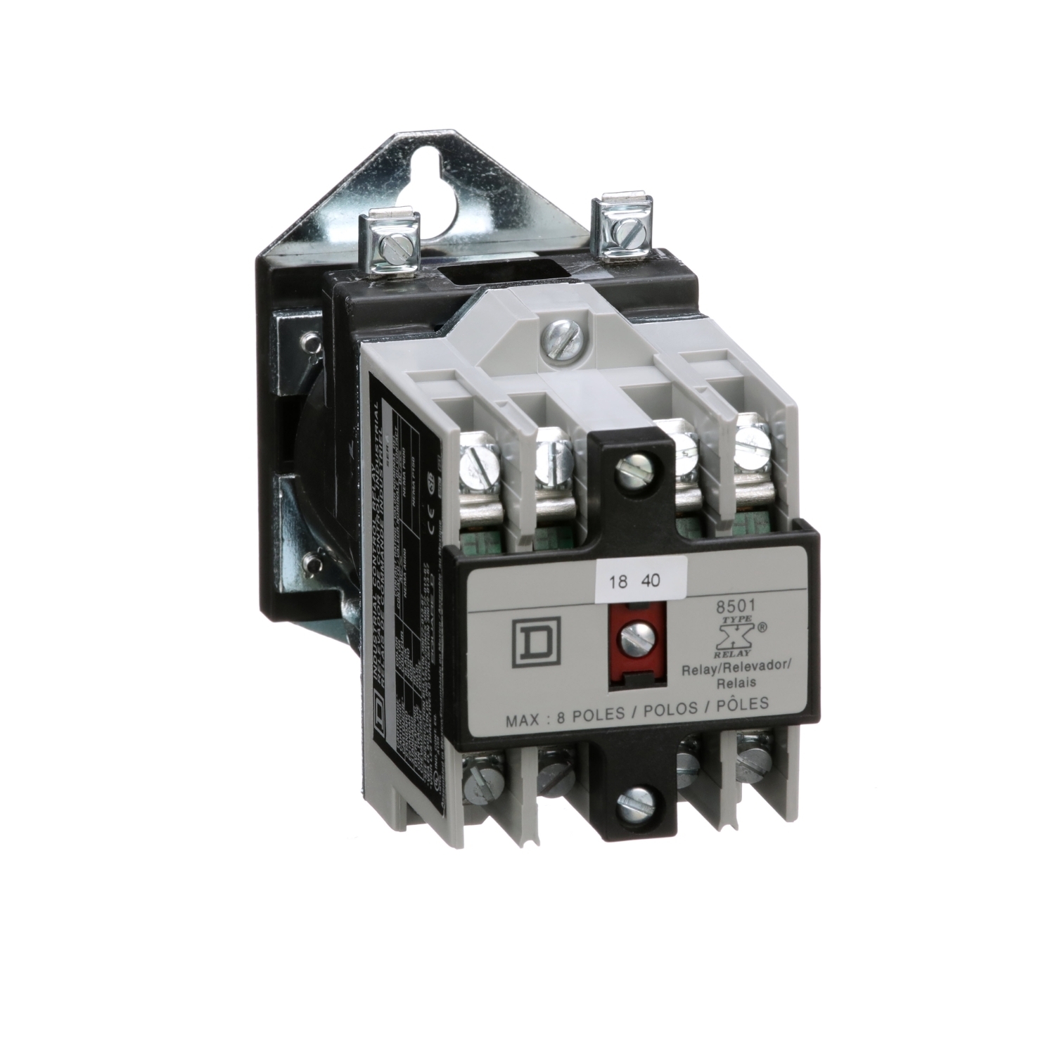 8501XDO20V53 Type X Control Relay, 10 A AC/5 A DC, 2NO 2 Form A Contact, 24 V DC V Coil