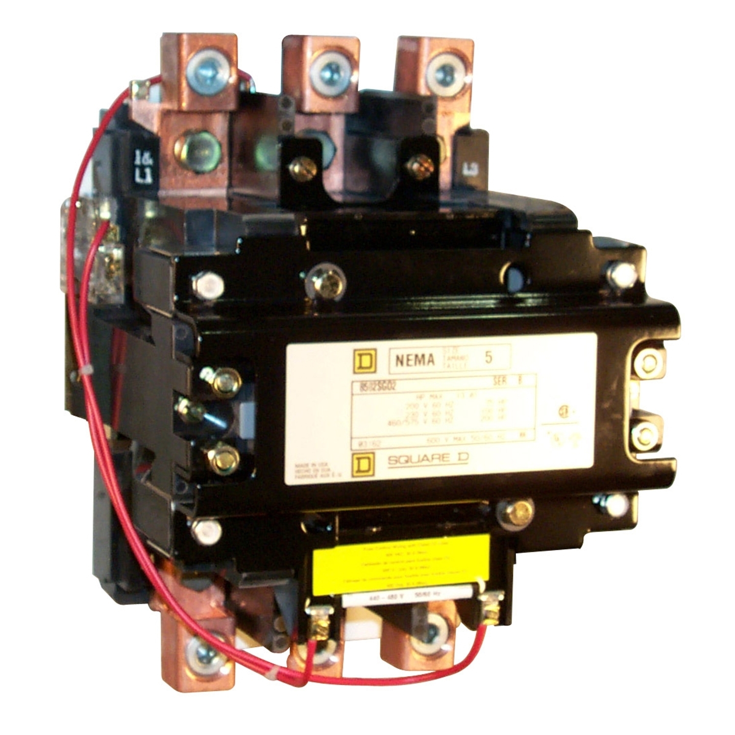 8502SGO2V03 Non-Reversing Type S Contactor, 220 V AC at 50 Hz to 240 V AC at 60 Hz V Coil, 3 Poles