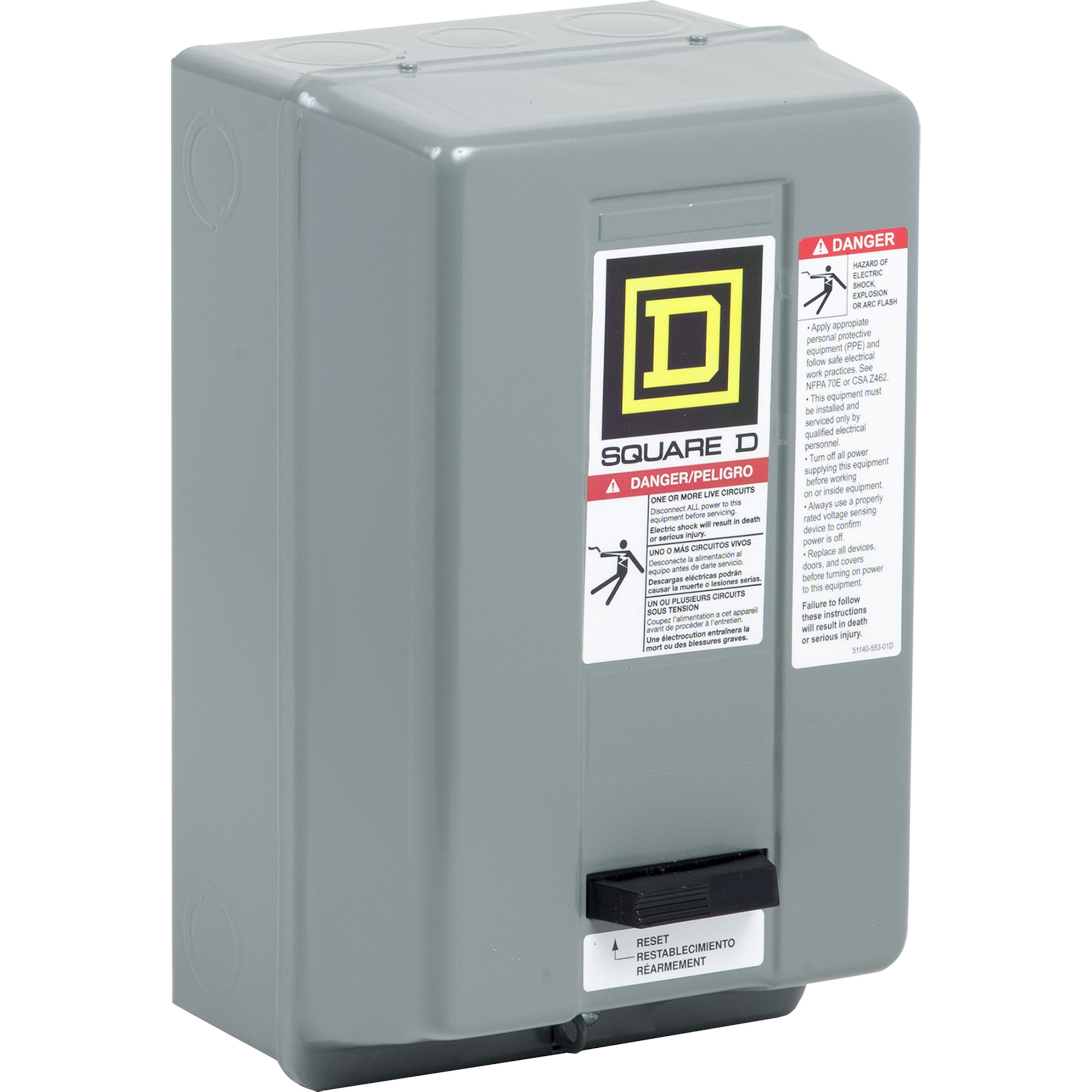 8536SAG11V08 Type S Magnetic Starter, 208 V AC at 60 Hz V Coil, 2 Poles, NEMA 1 Enclosure