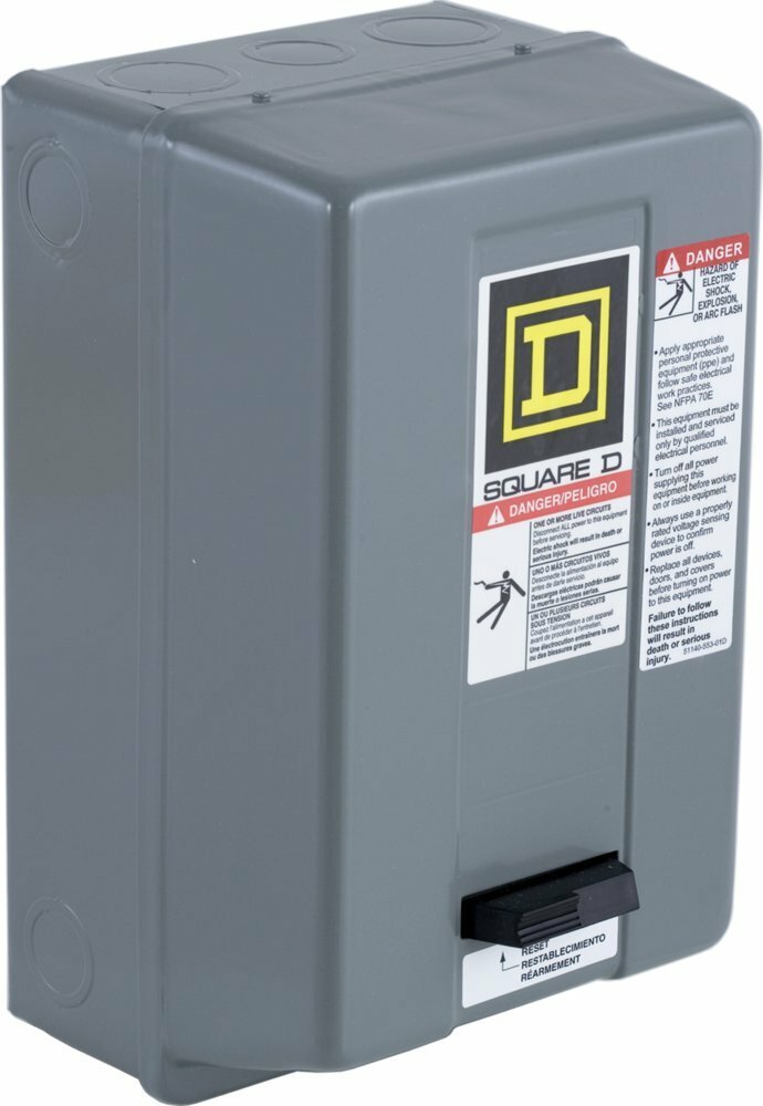 8536SBG3V06 Type S Magnetic Starter, 440 V AC at 50 Hz/480 V AC at 60 Hz V Coil, Non-Reversing Action, 3 Poles, NEMA 1 Enclosure