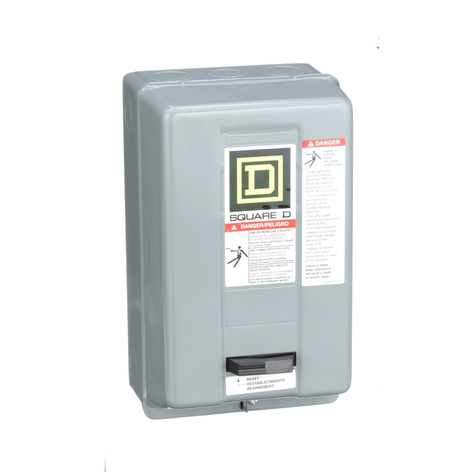 8536SCG3V08 General Purpose Type S Starter, 208 VAC V Coil, Non-Reversing Action, 3 Poles, NEMA 1 Enclosure