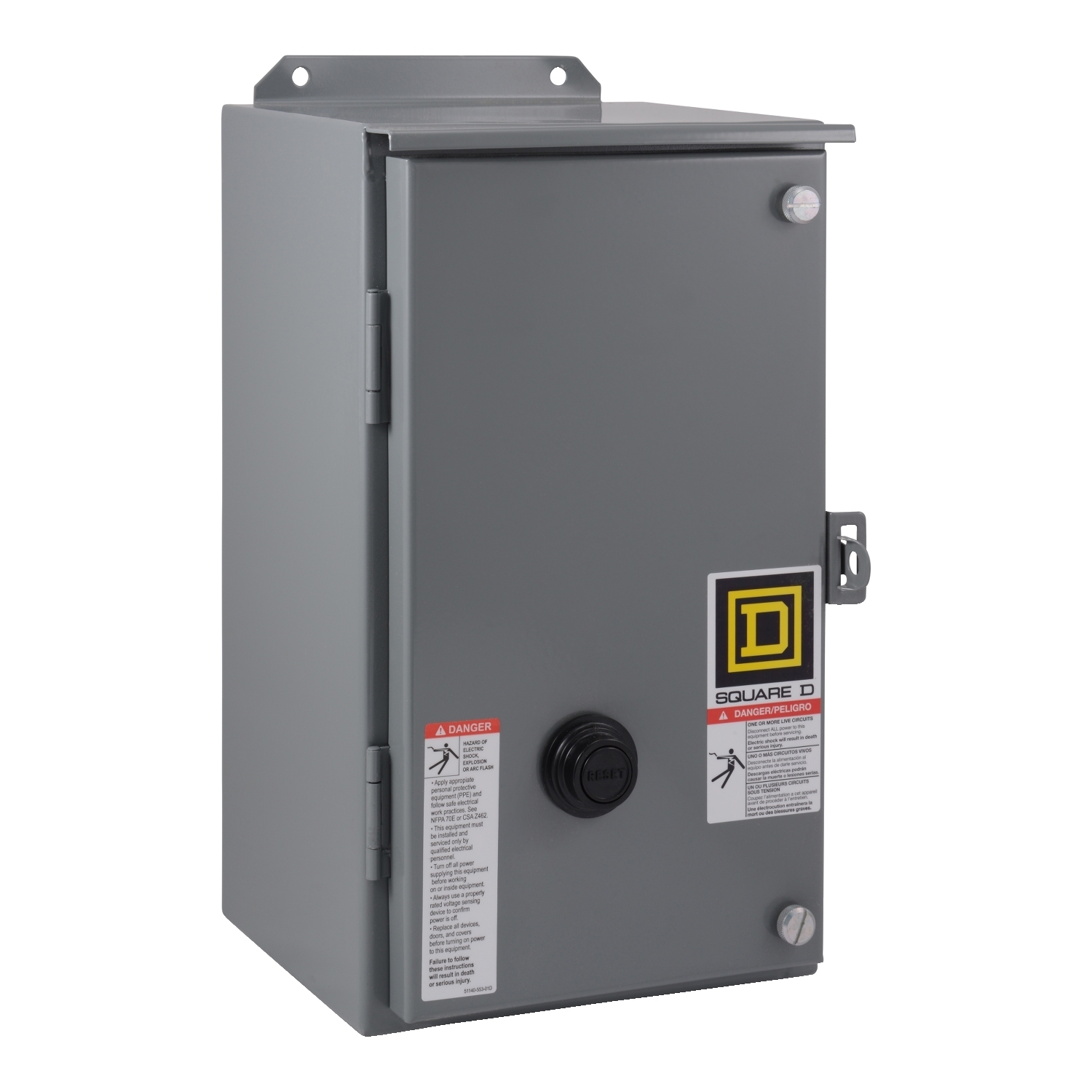 8536SDA1V02H30S Type S Starter, 110 to 120 VAC V Coil, Non-Reversing Action, 3 Poles, NEMA 12 Enclosure