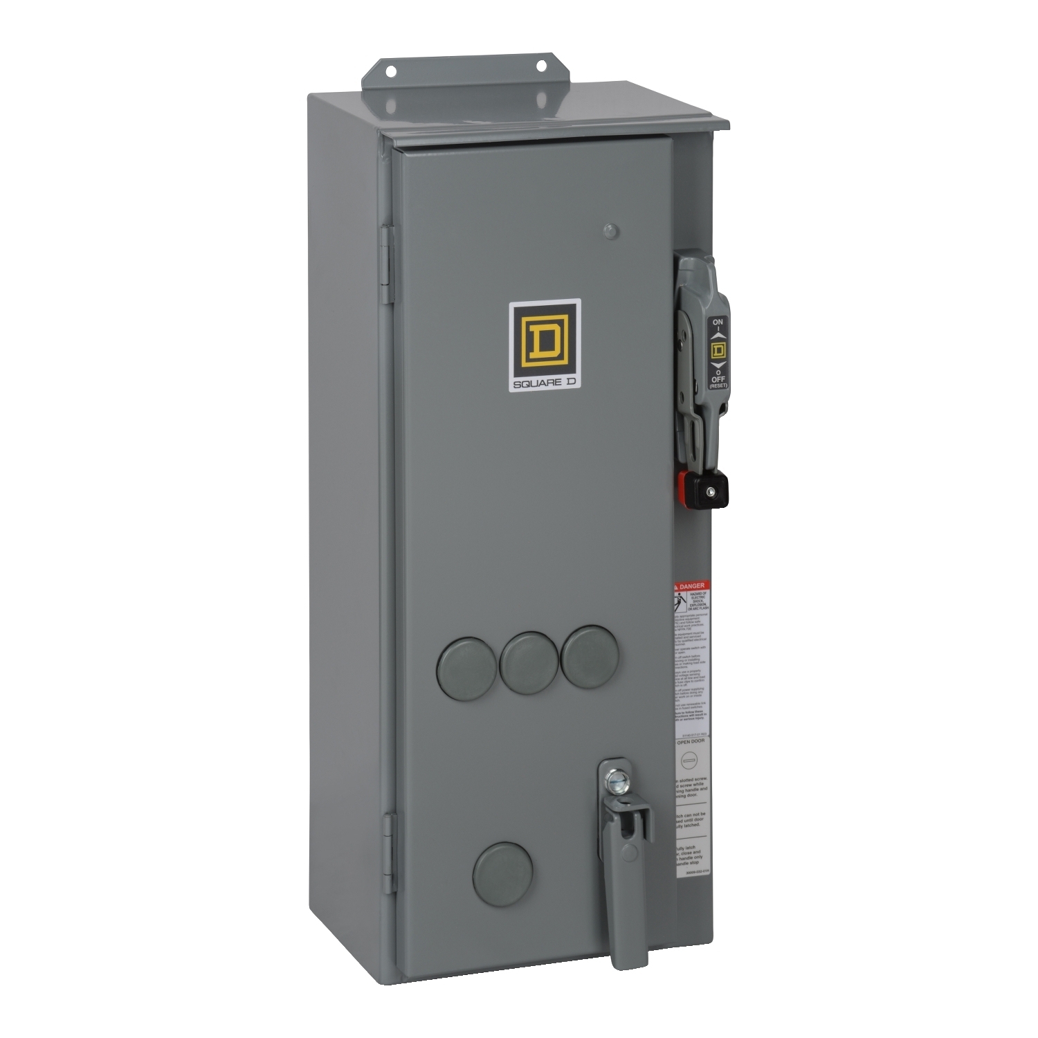 8538SCA24V02S Type S NEMA Combination Magnetic Starter With Fusible Disconnect Switch, 110 VAC at 50 Hz, 120 VAC at 60 Hz V Coil, Non-Reversing Action, 3 Poles, NEMA 12 Enclosure