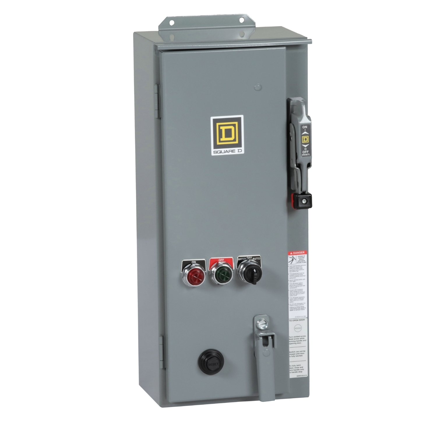 8538SCASP4 Type S Combination Magnetic Starter With Fusible Disconnect Switch, 110 V AC at 50 Hz/120 V AC at 60 Hz V Coil, 3 Poles, NEMA 12 Enclosure