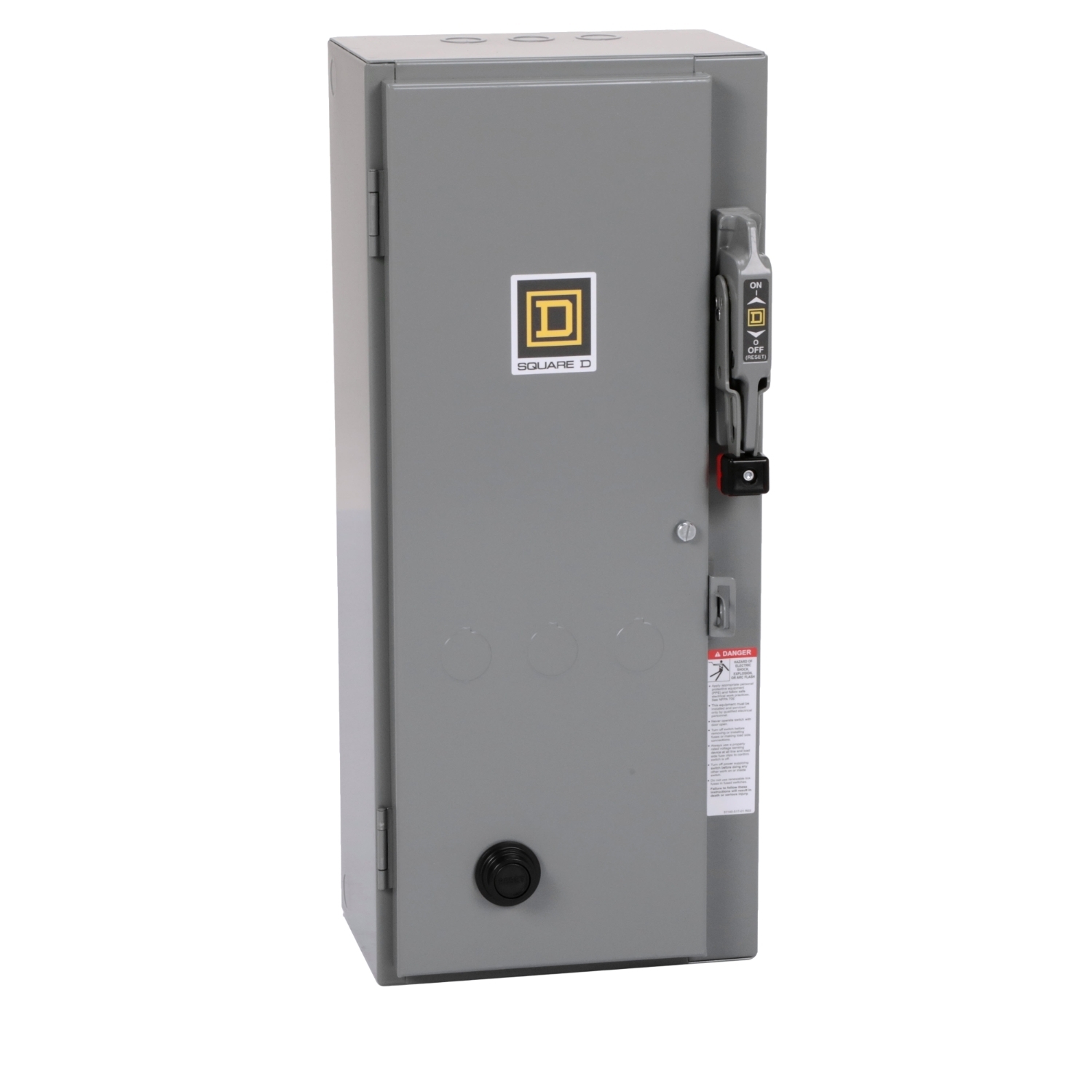 8538SCG13V02S Type S NEMA Combination Magnetic Starter With Fusible Disconnect Switch, 110 VAC at 50 Hz, 120 VAC at 60 Hz V Coil, Non-Reversing Action, 3 Poles, NEMA 1 Enclosure