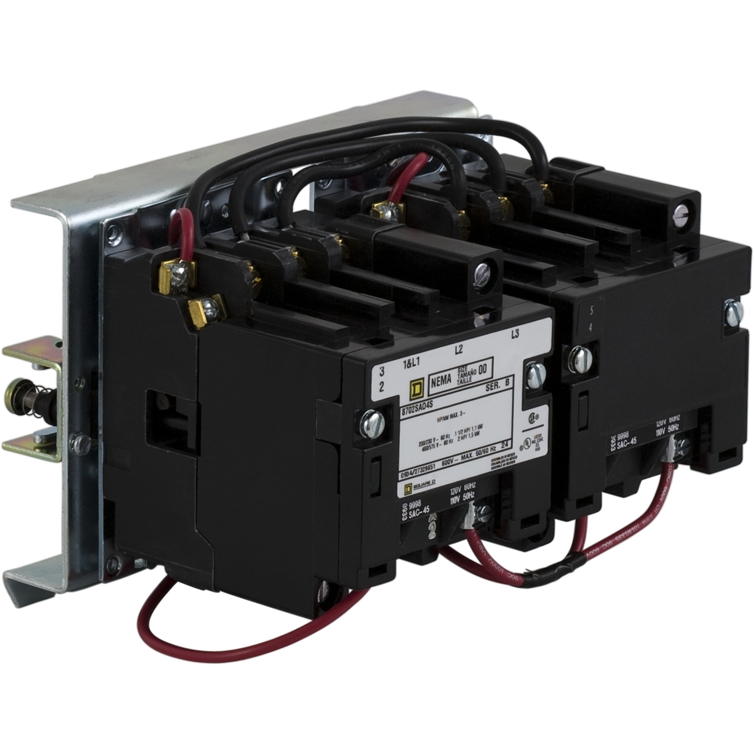 8702SCO8V02S 3-Phase Type S Contactor, 110/120 V AC V Coil, 3 Poles