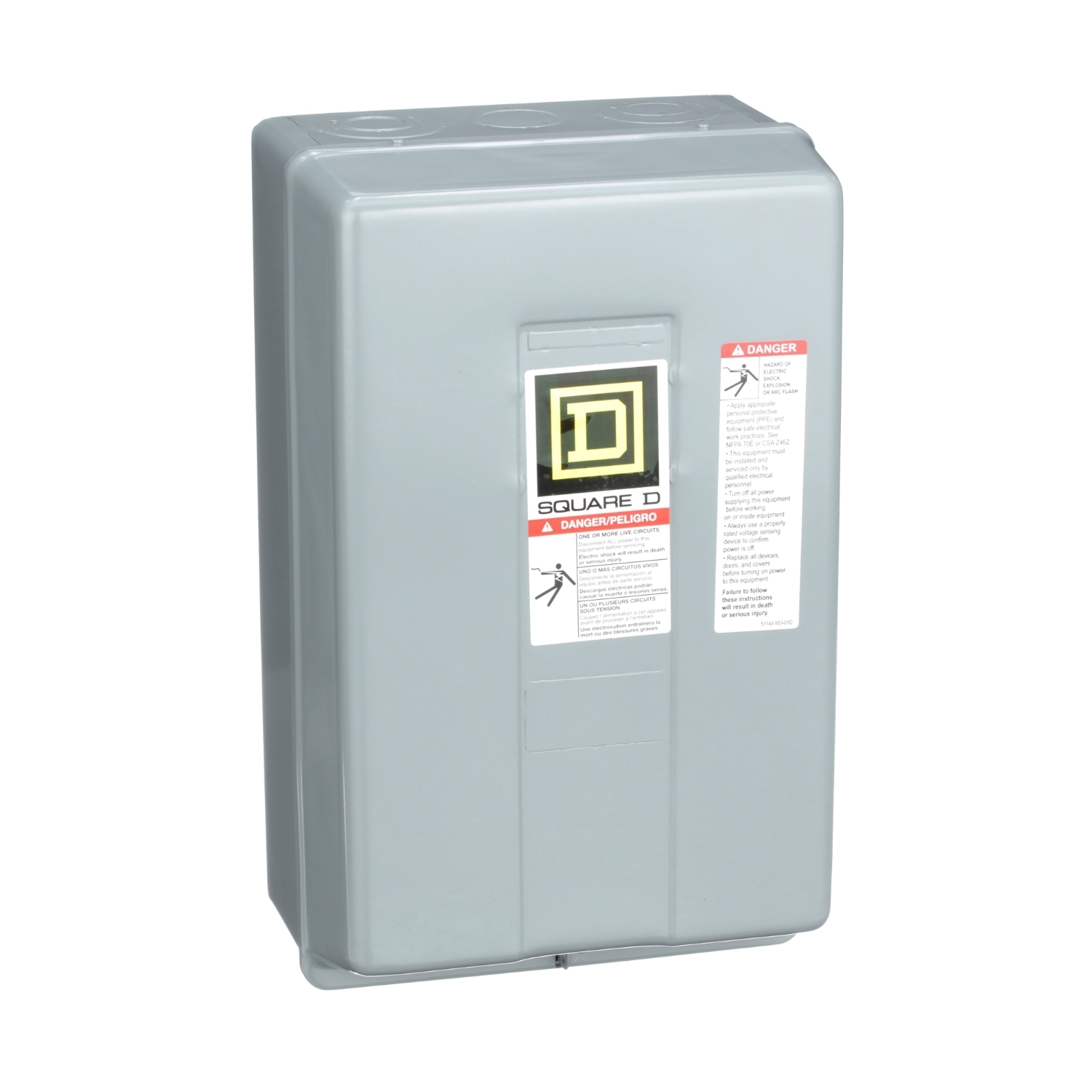8903LG20V02 Type L Electrically Held Multi-Pole Lighting Contactor, 110/120 V AC V Coil, 30 A, 2NO Contact, 2 Poles