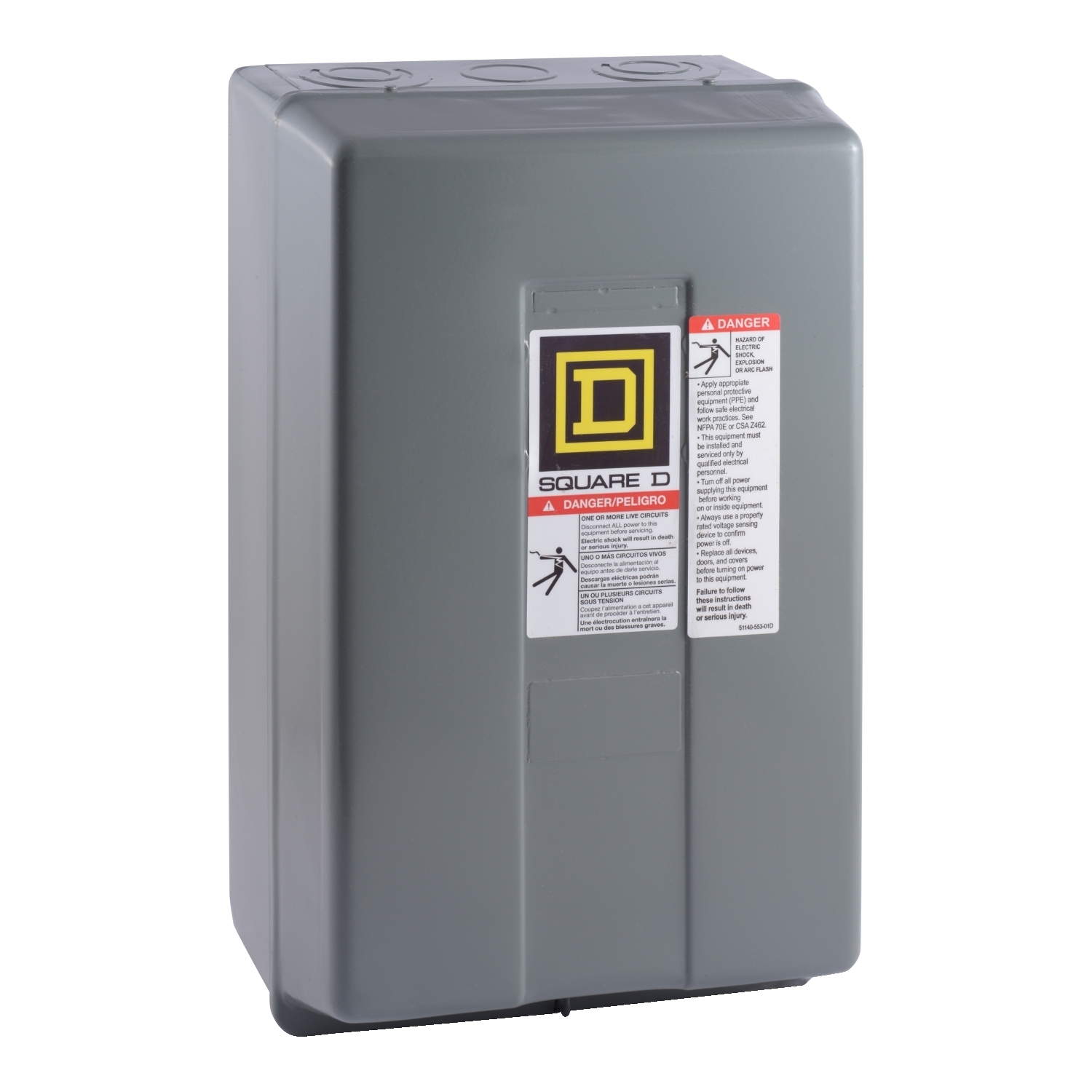 8903LG20V04 Type L Electrically Held Multi-Pole Lighting Contactor, 277 V AC V Coil, 30 A, 2NO Contact, 2 Poles