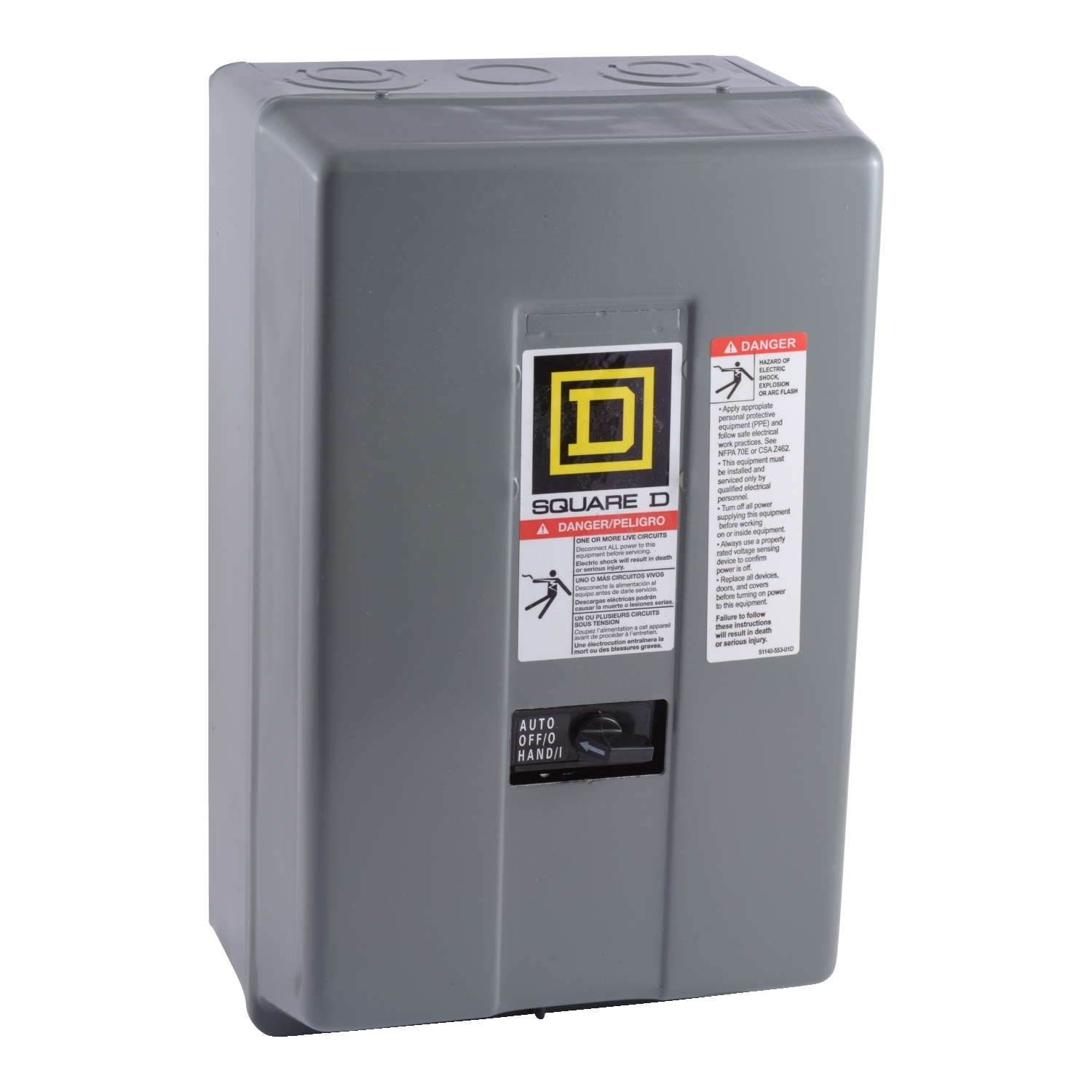 8903LG60V02C Type L Electrically Held Multi-Pole Lighting Contactor, 110/120 V AC V Coil, 30 A, 6NO Contact, 6 Poles