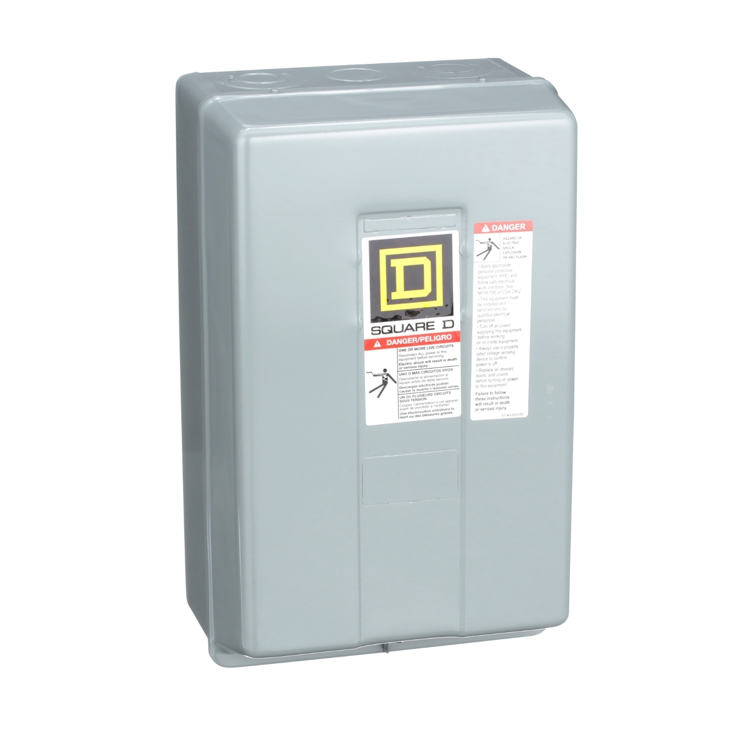 8903LXG60V02 Type LX Mechanically Held Multi-Pole Lighting Contactor, 110/120 V AC V Coil, 30 A, 6NO Contact, 6 Poles