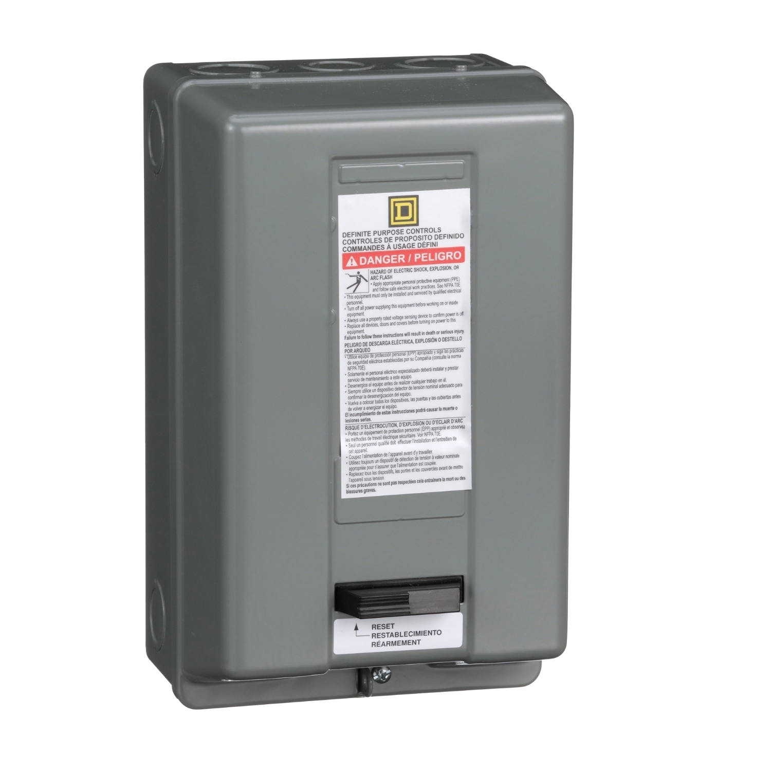 8911DPSG13V02 Type DPS Definite Purpose Starter, 110 V AC at 50 Hz, 120 V AC at 60 Hz V Coil, 3 Poles, NEMA 1 Enclosure