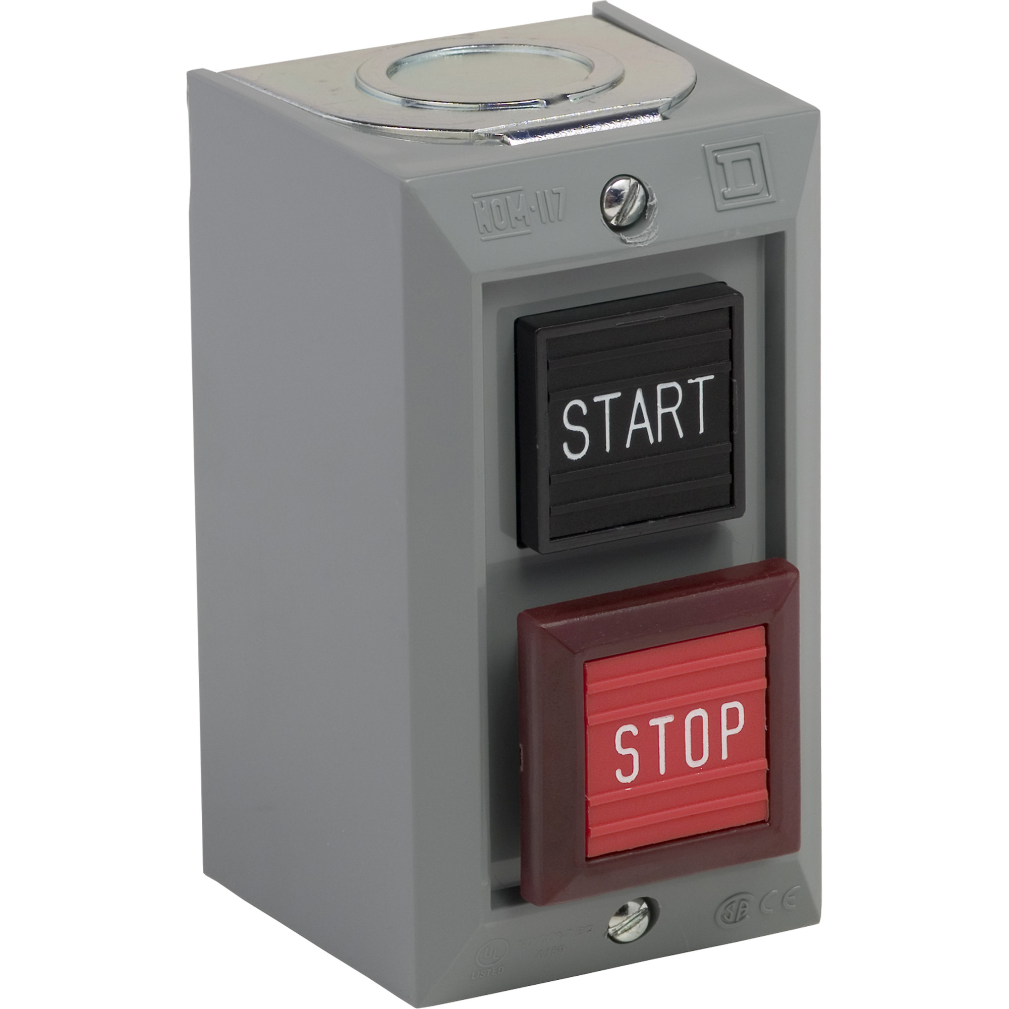 9001BG203 Harmony Complete Push Button Control Station, 600 V AC, 5 A, 1NO-1NC Contact, 2 Operators, NEMA 1 NEMA Rating