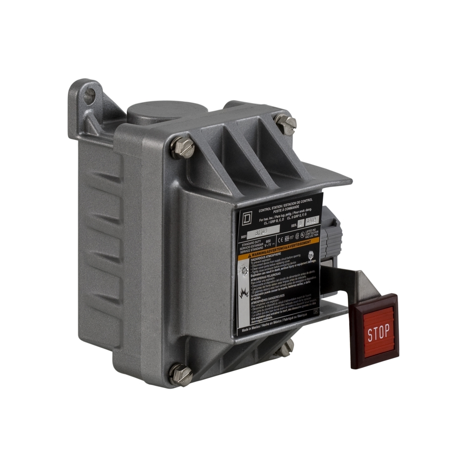 9001BR104 Type BR Control Station, 600 V AC, 5 A, 1NC Contact, 1 Operators, NEMA 7/9 NEMA Rating