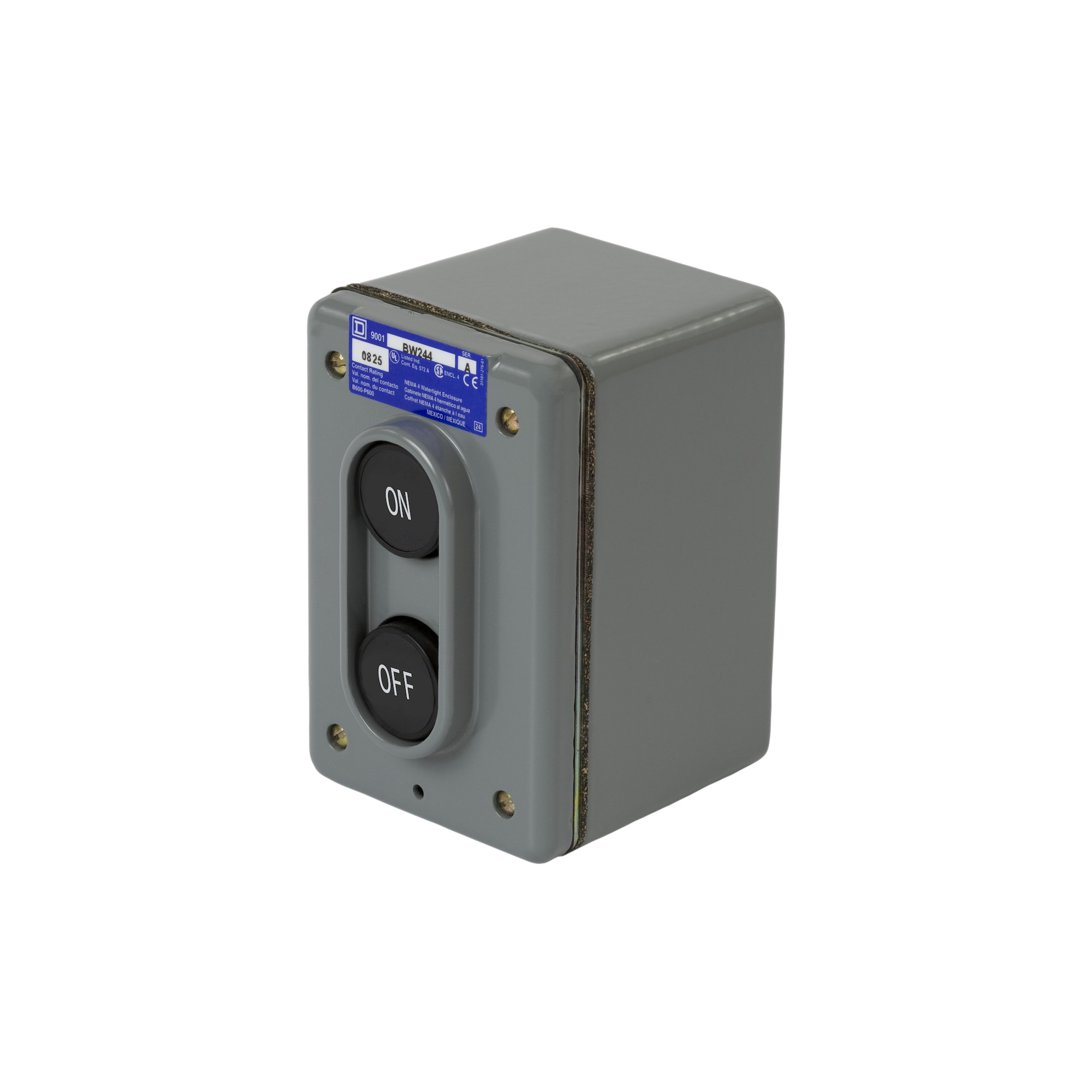 9001BW256 Type BW Control Station, 600 V AC, 5 A, 1NO-1NC Contact, NEMA 1/4 NEMA Rating