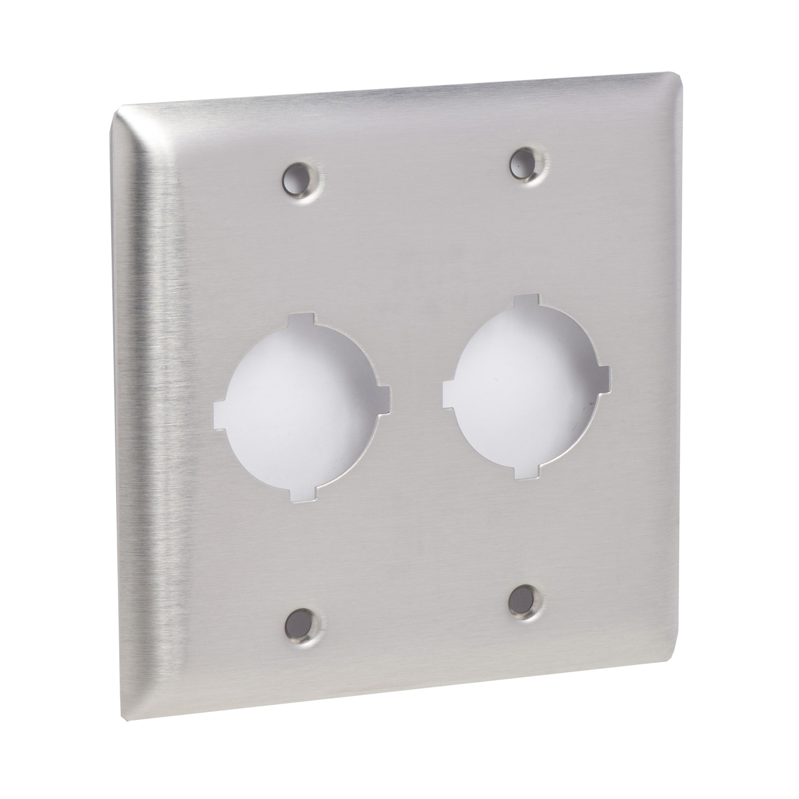 9001K26 Harmony Cover Plate, For Use With Class 9001 30 mm Type K 2-Hole Pushbutton Flushplate, Controlling and Signal Unit, 2-Hole, NEMA 1, Stainless Steel