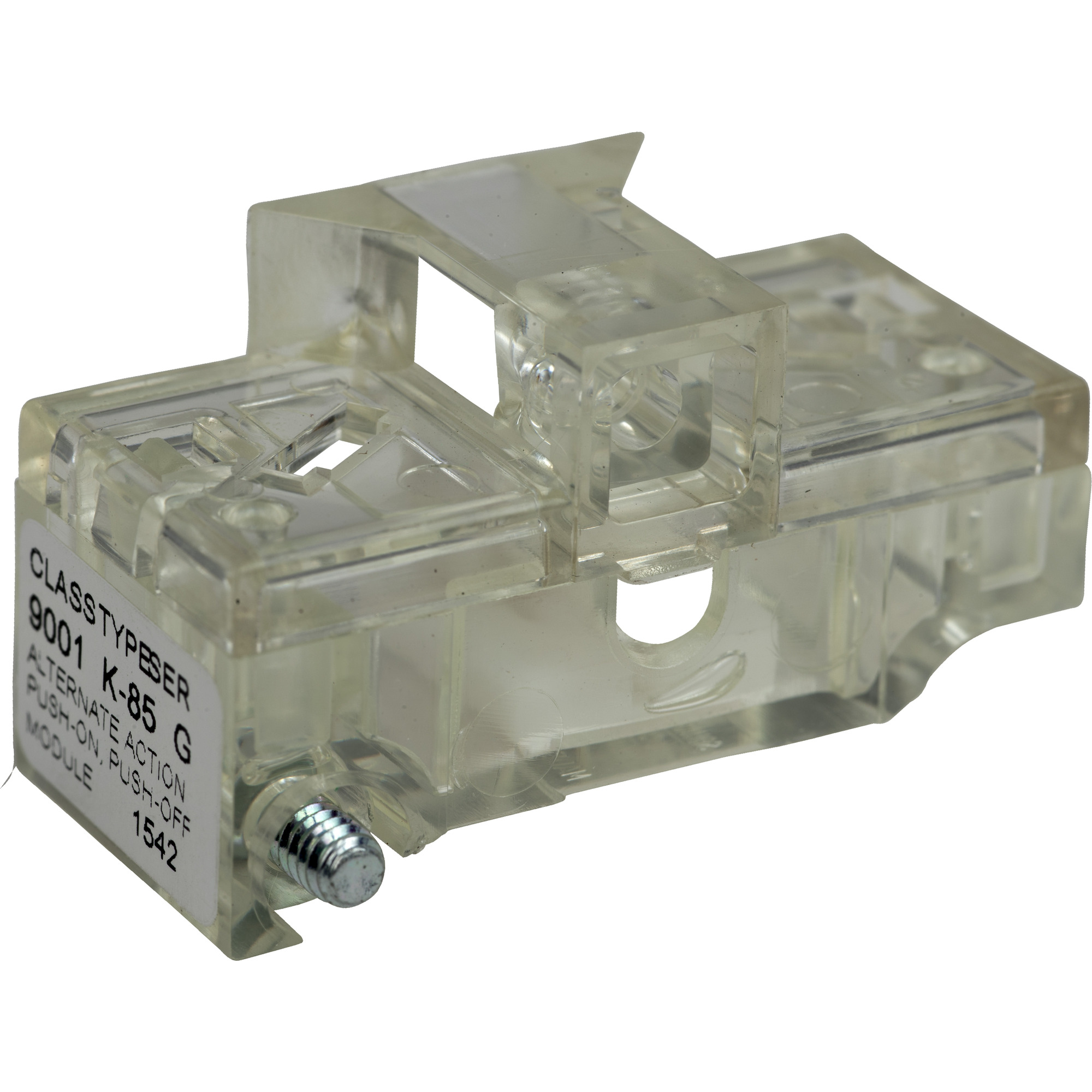 9001K85 Harmony Push-On/Off Latching Module, For Use With Class 9001 Round Type K/KX/SK/T Momentary Pushbutton, 30 mm Round, -25 to 70 deg C Operating Temperature, NEMA 3/4/4X/12/13 Enclosure, Panel Mount, Yellow