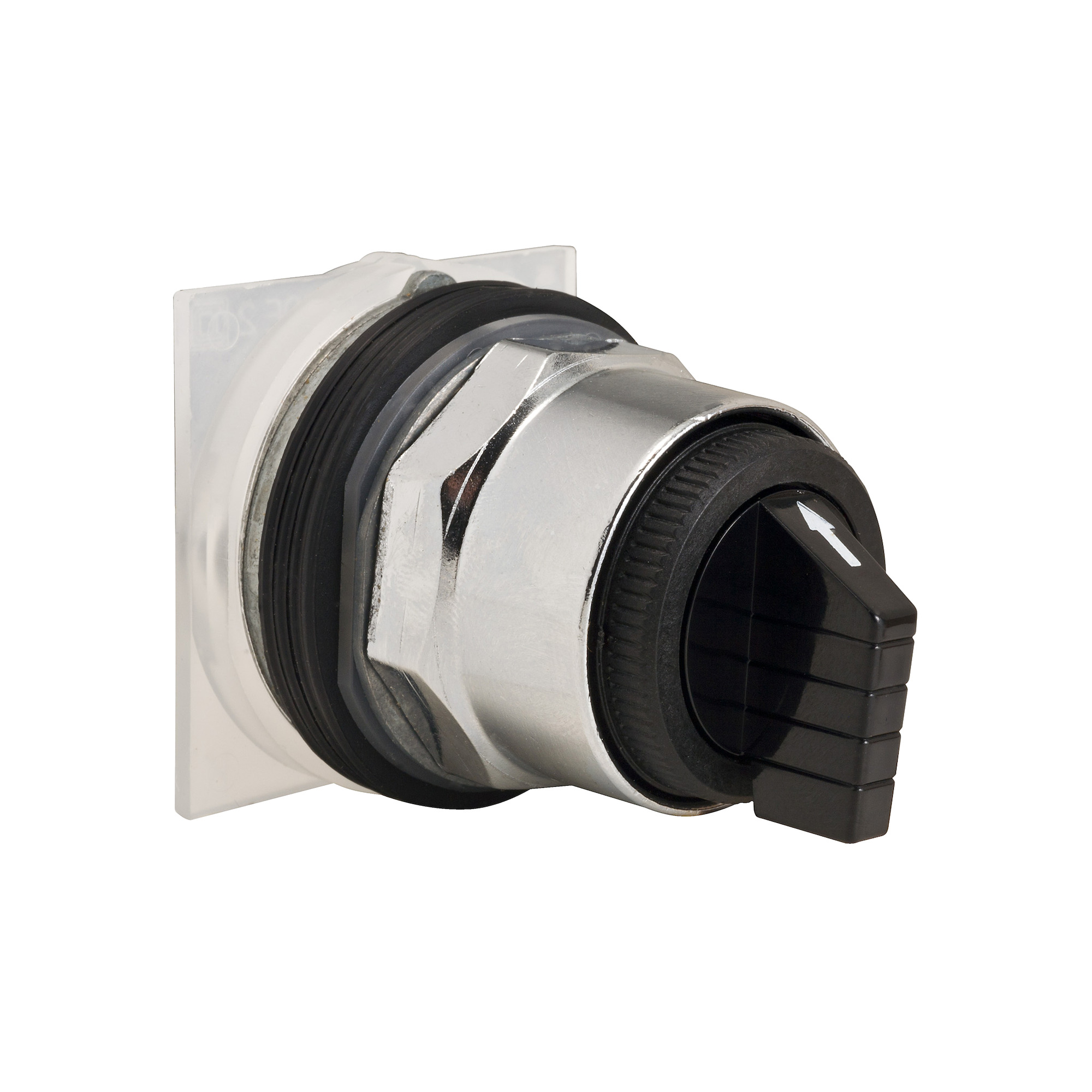 9001KS46BH13 Harmony Type T-K Dusttight/Oiltight/Watertight Heavy Duty Round Non-Illuminated Selector Switch, 30 mm, 1NO-1NC Contact, Slow Break Contact, Knob Operator, Black